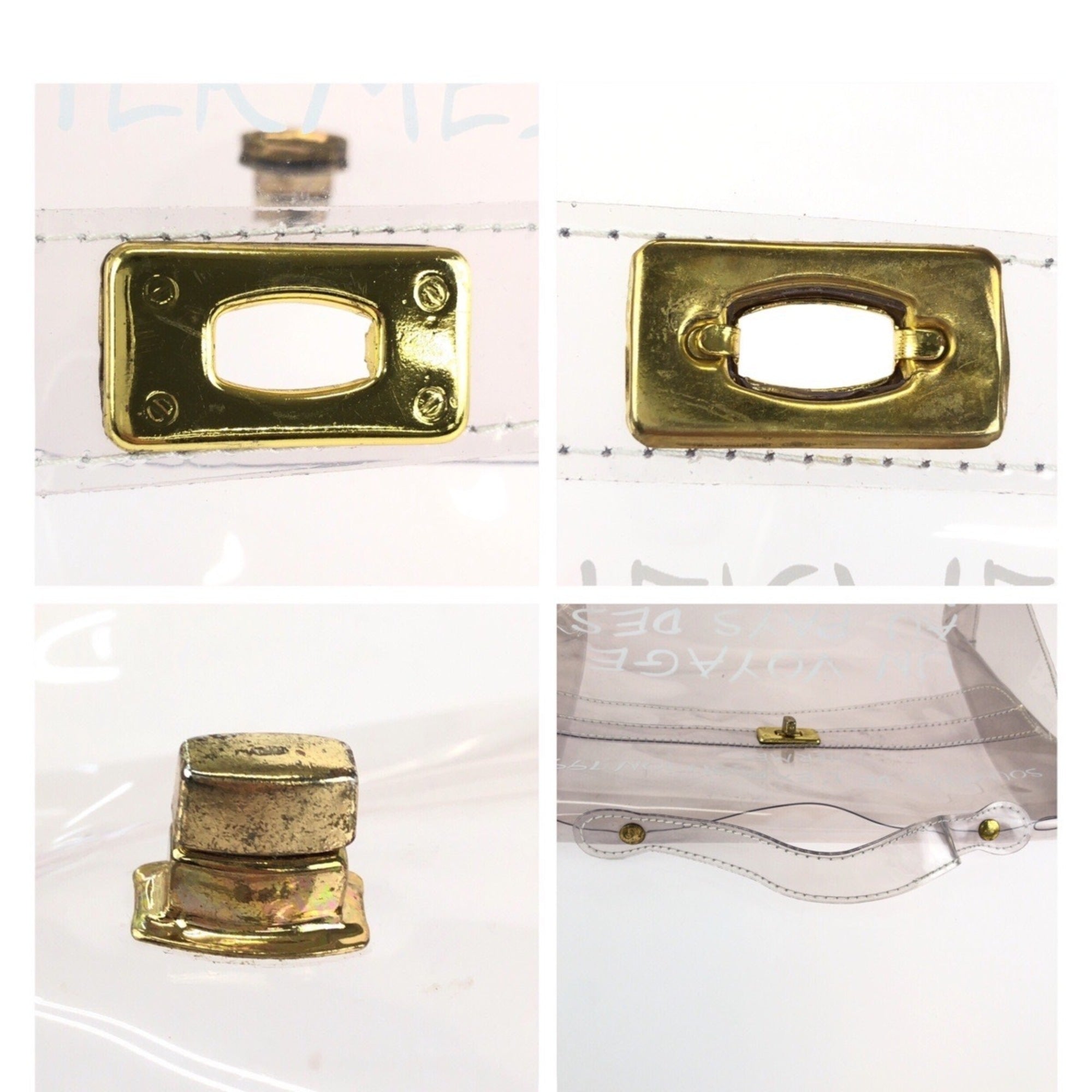 Hermes Clear Vinyl Handbag (Pre-Owned)