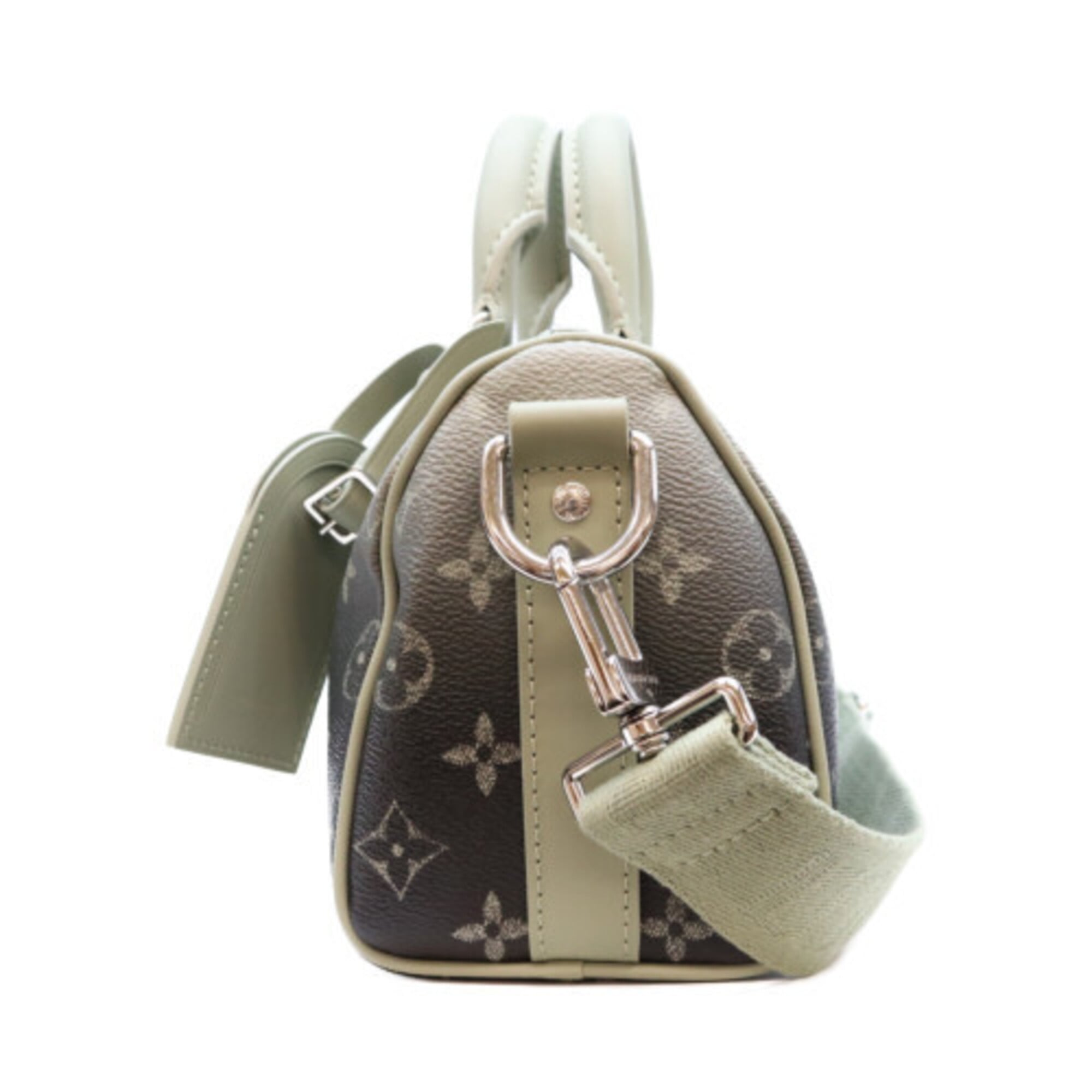 Louis Vuitton Green Khaki Monogram Boston Bag (Pre-Owned)