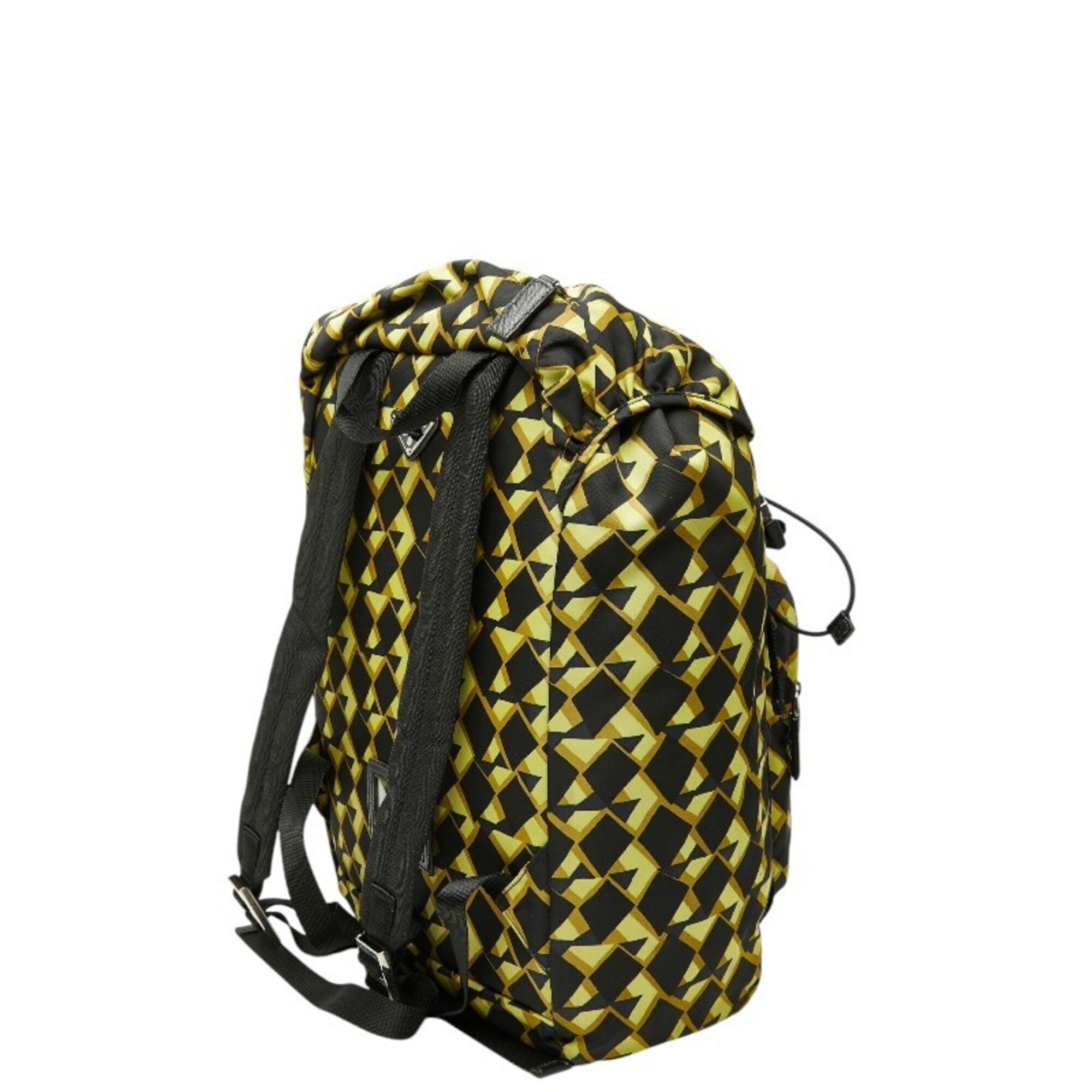 Prada Black Green Yellow Nylon Backpack (Pre-Owned)