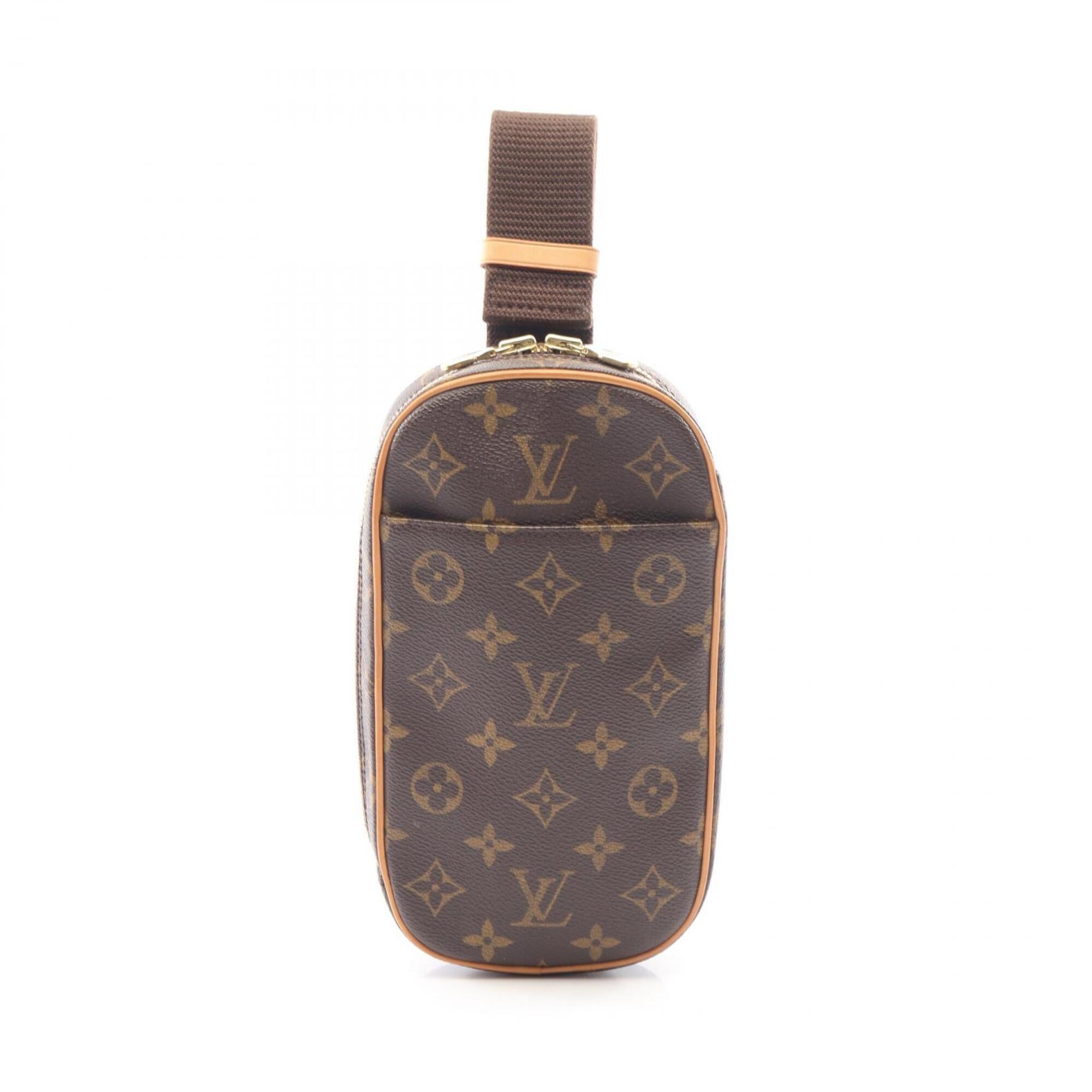 Louis Vuitton Brown Coated Canvas Leather Fanny Pack Handbag (Pre-Owned)