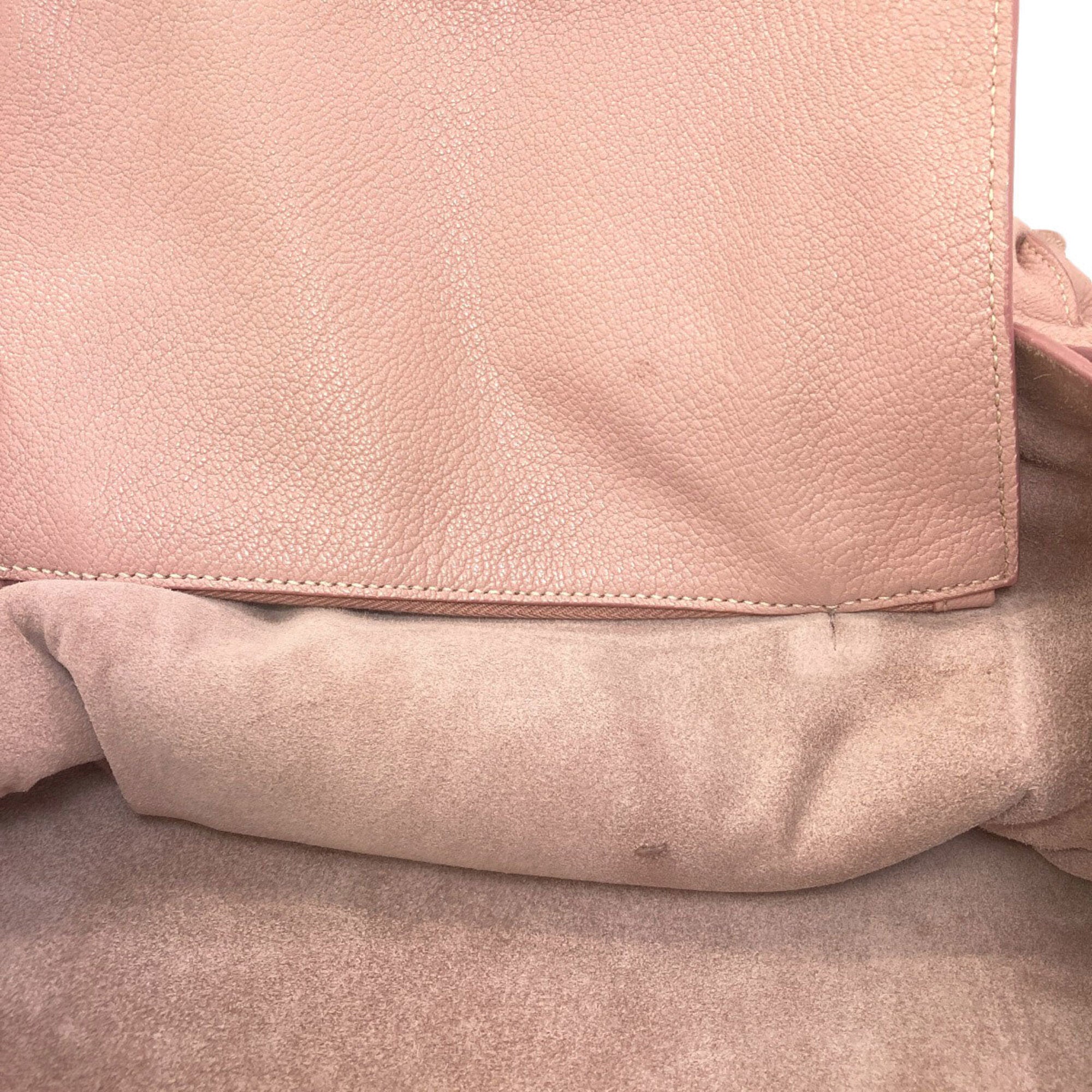 Miu Miu Pink Leather Tote Bag (Pre-Owned)
