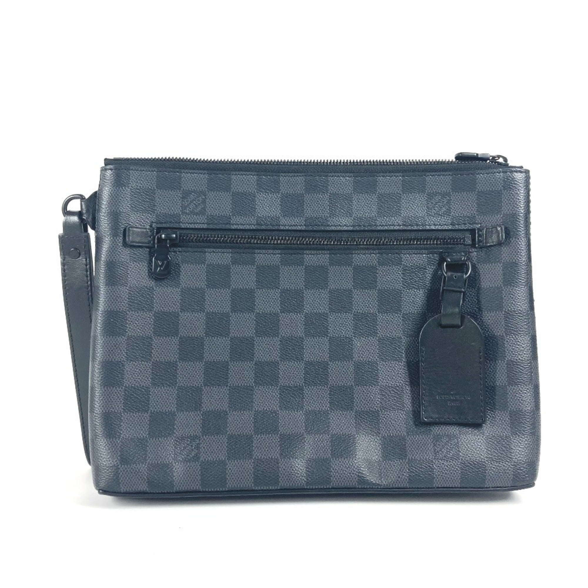 Louis Vuitton Black Damier Graphite Clutch Bag Pouch (Pre-Owned)