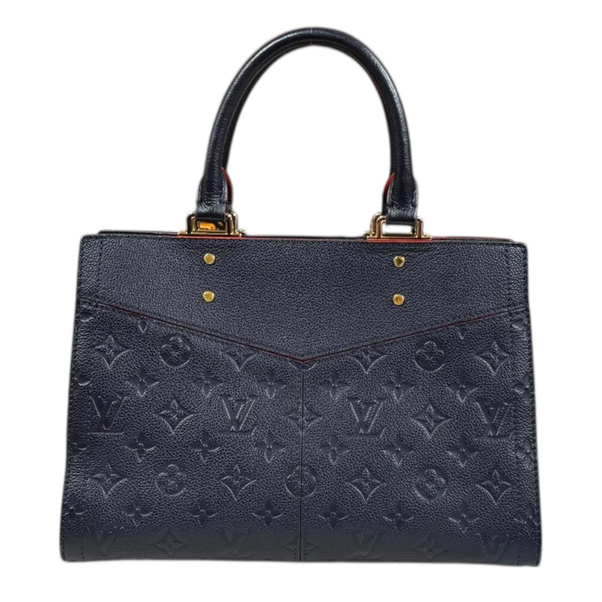 Louis Vuitton Marine Rouge Navy Monogram Empreinte Shoulder Bag (Pre-Owned)