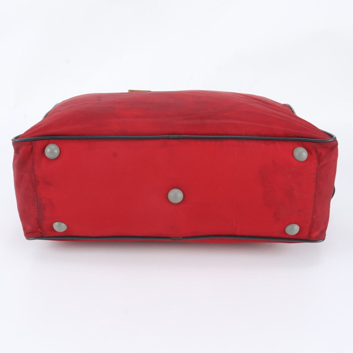 Pradasports Red Color Boston Bag Shoulder Bag Tote Bag (Pre-Owned)