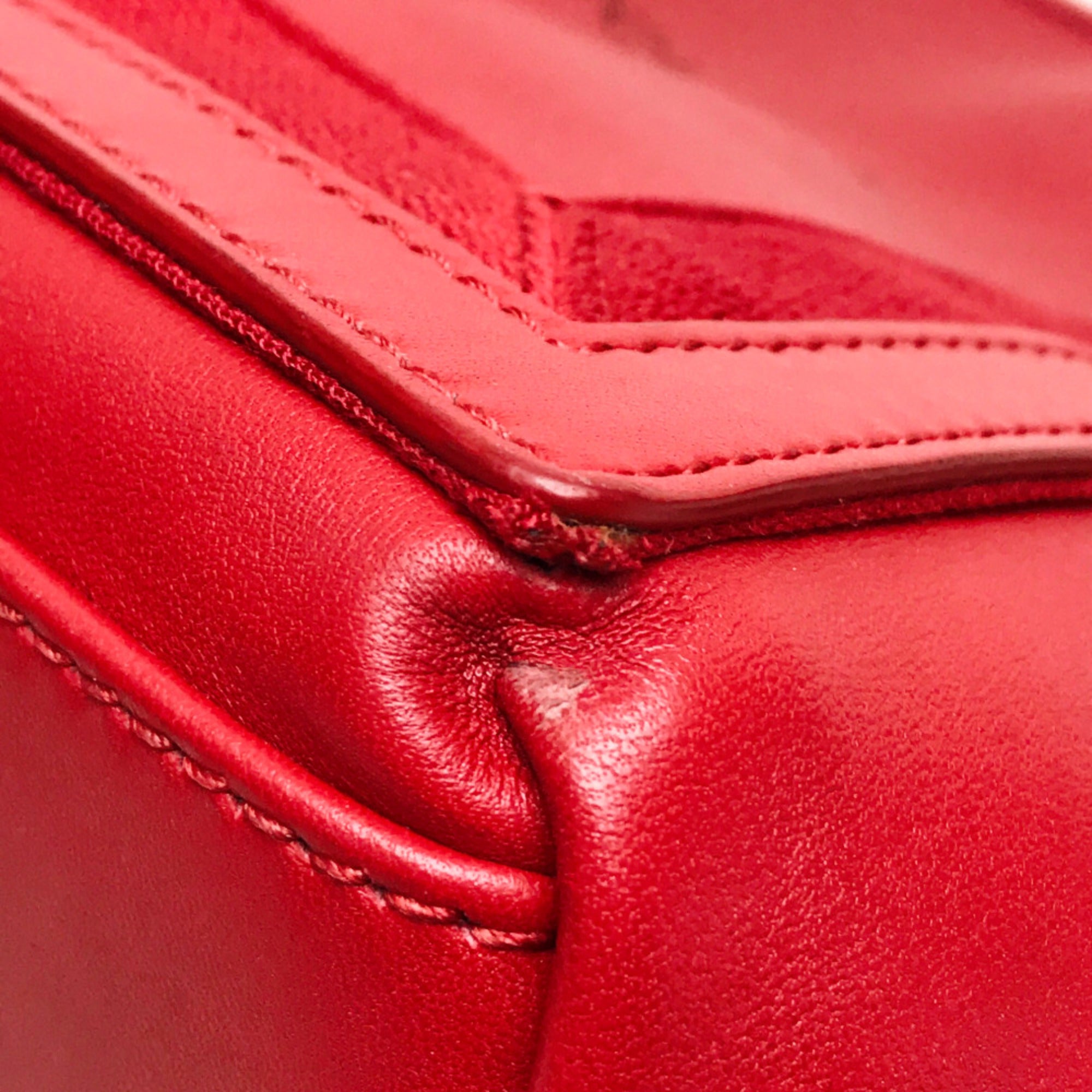 Balenciaga Red Leather Shoulder Bag (Pre-Owned)