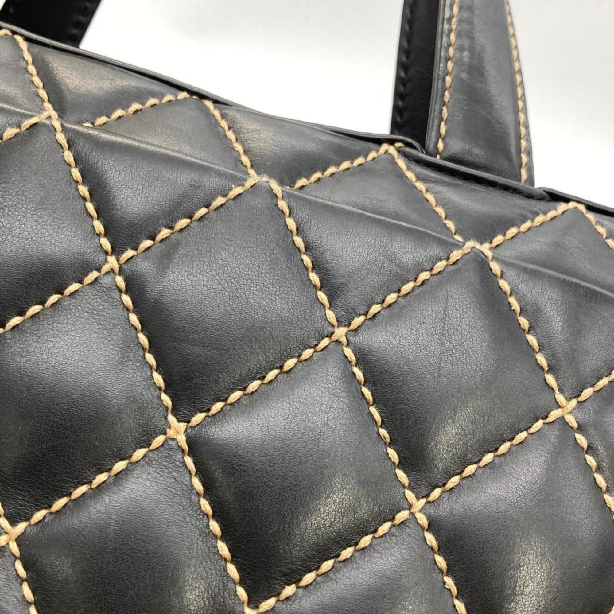 Chanel Black Boston Bag Handbag (Pre-Owned)