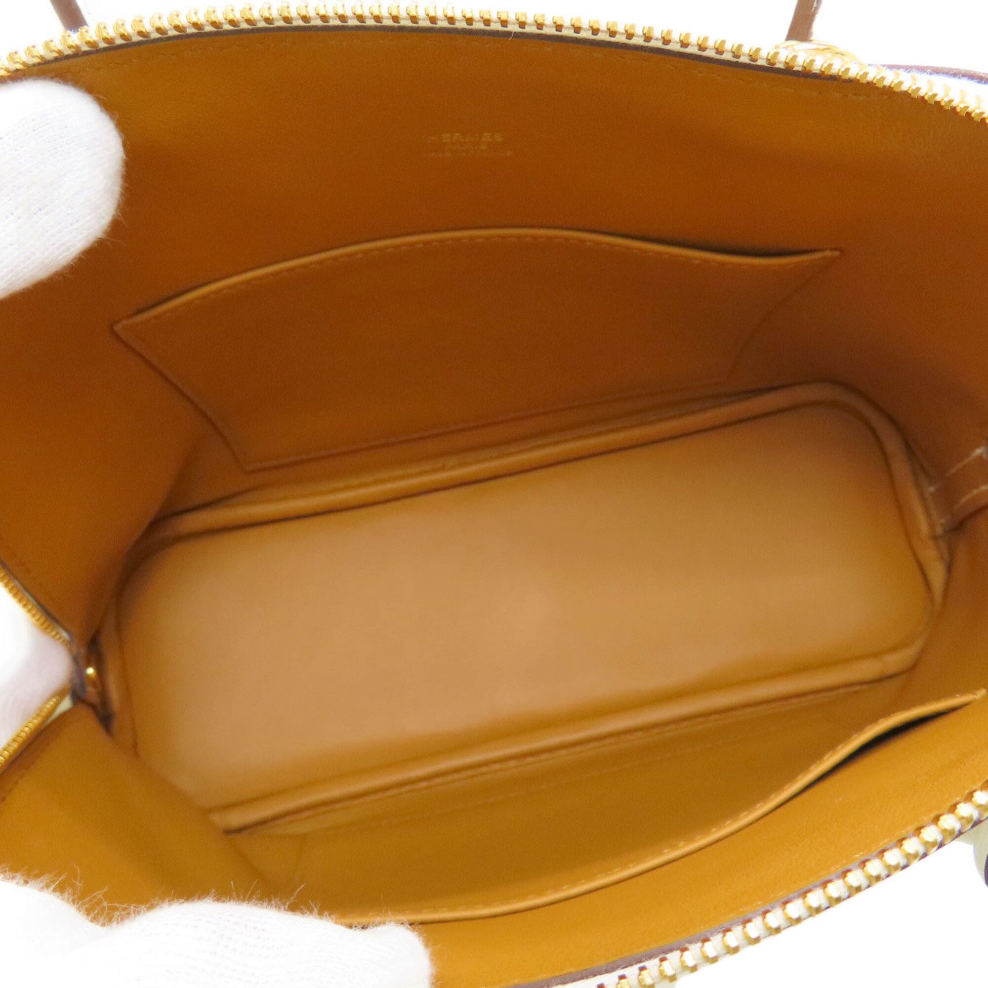Hermes Brown White Handbag (Pre-Owned)