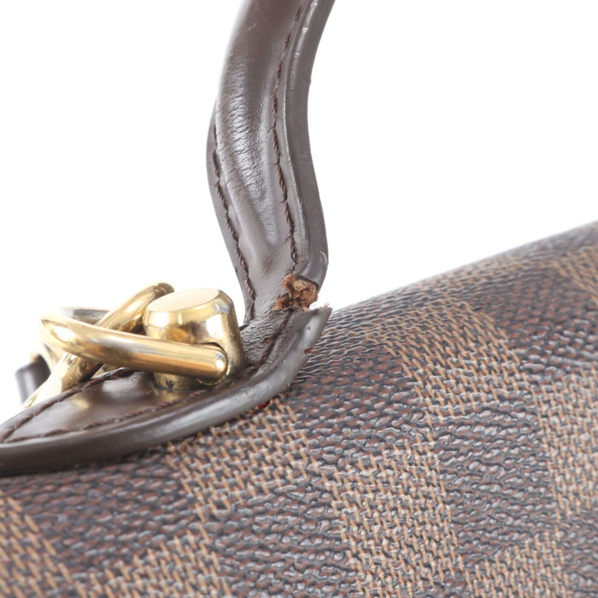 Louis Vuitton Brown Damier Canvas Coated Canvas Leather Handbag Shoulder Bag (Pre-Owned)