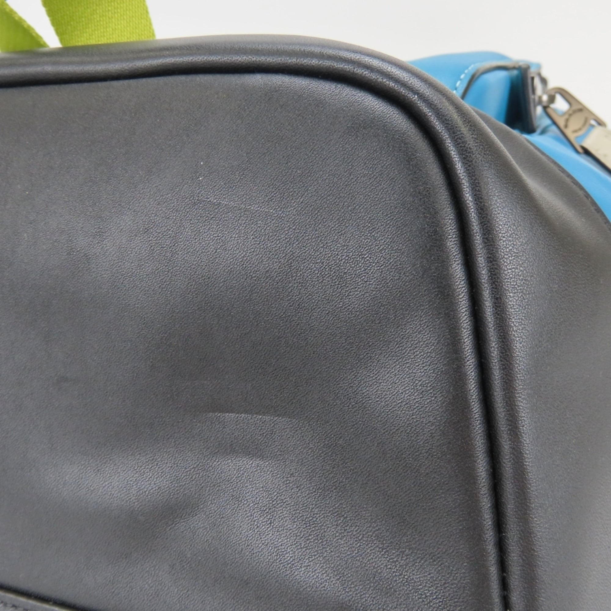 Coach Black Blue Leather Backpack (Pre-Owned)