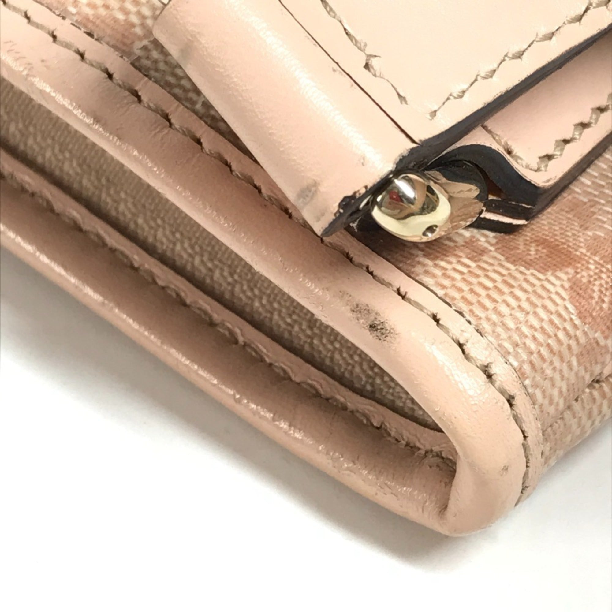 Gucci Pink Leather Coated Canvas Pochette Shoulder Bag (Pre-Owned)