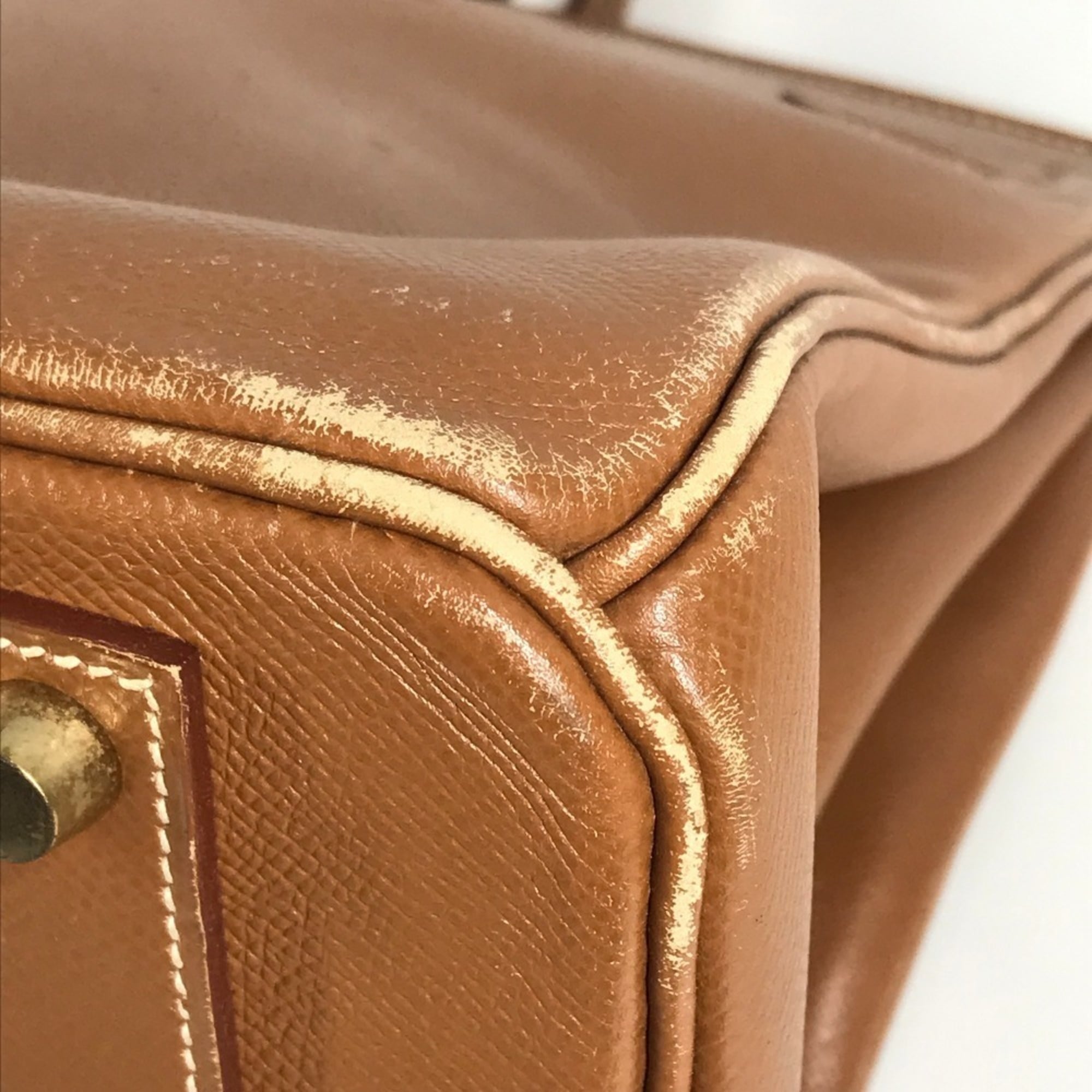 Hermes Birkin Brown Gold Brown Epsom Leather Handbag Tote Bag (Pre-Owned)