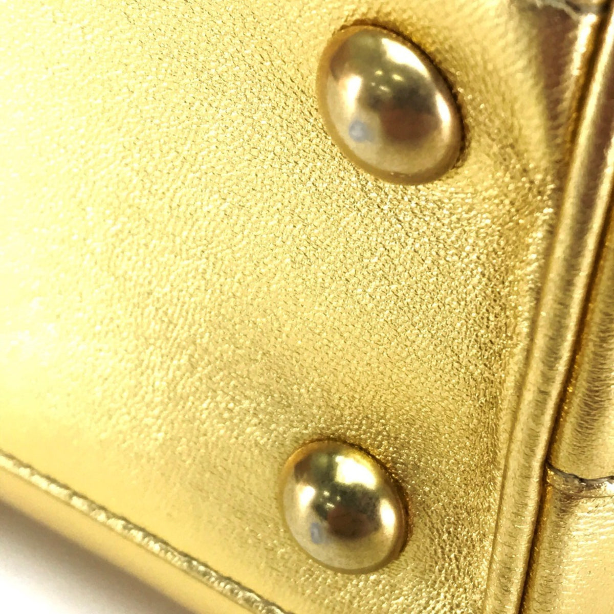 Saint Laurent Gold Leather Handbag Shoulder Bag (Pre-Owned)