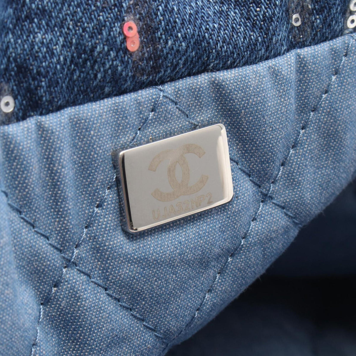 Chanel Blue Denim Handbag Shoulder Bag (Pre-Owned)