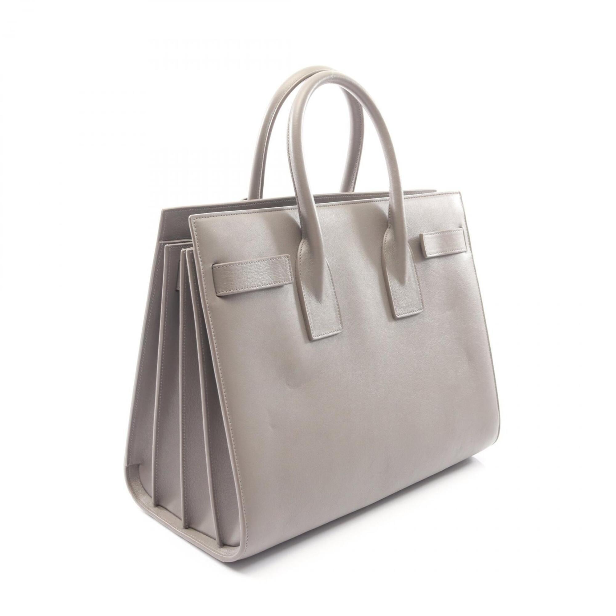 Yves Saint Laurent Gray Leather Handbag (Pre-Owned)
