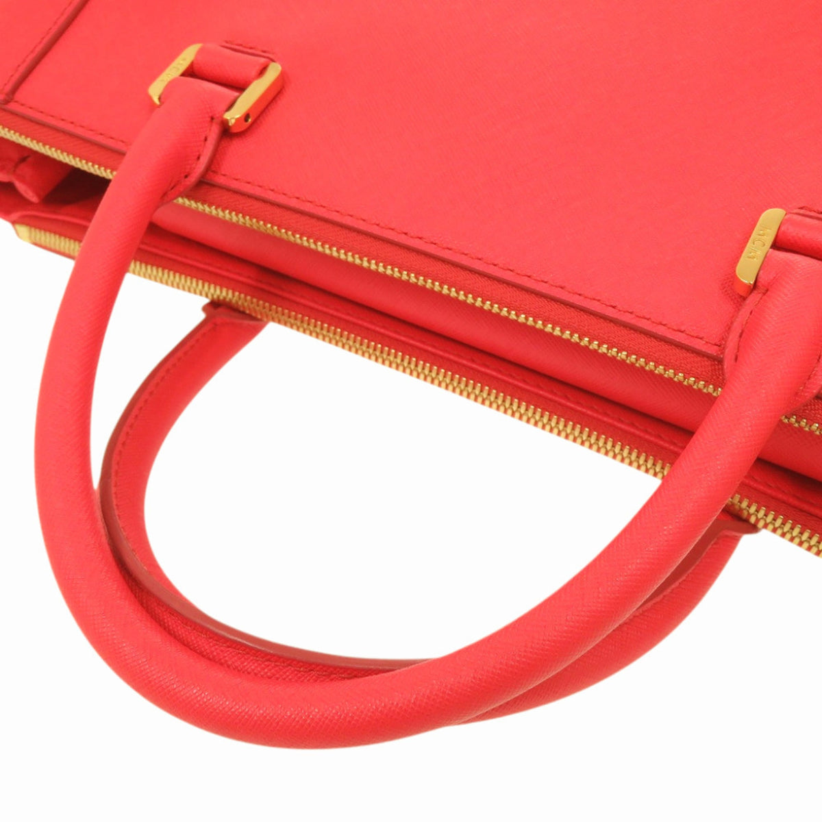 Mcm Red Color Leather Handbag (Pre-Owned)
