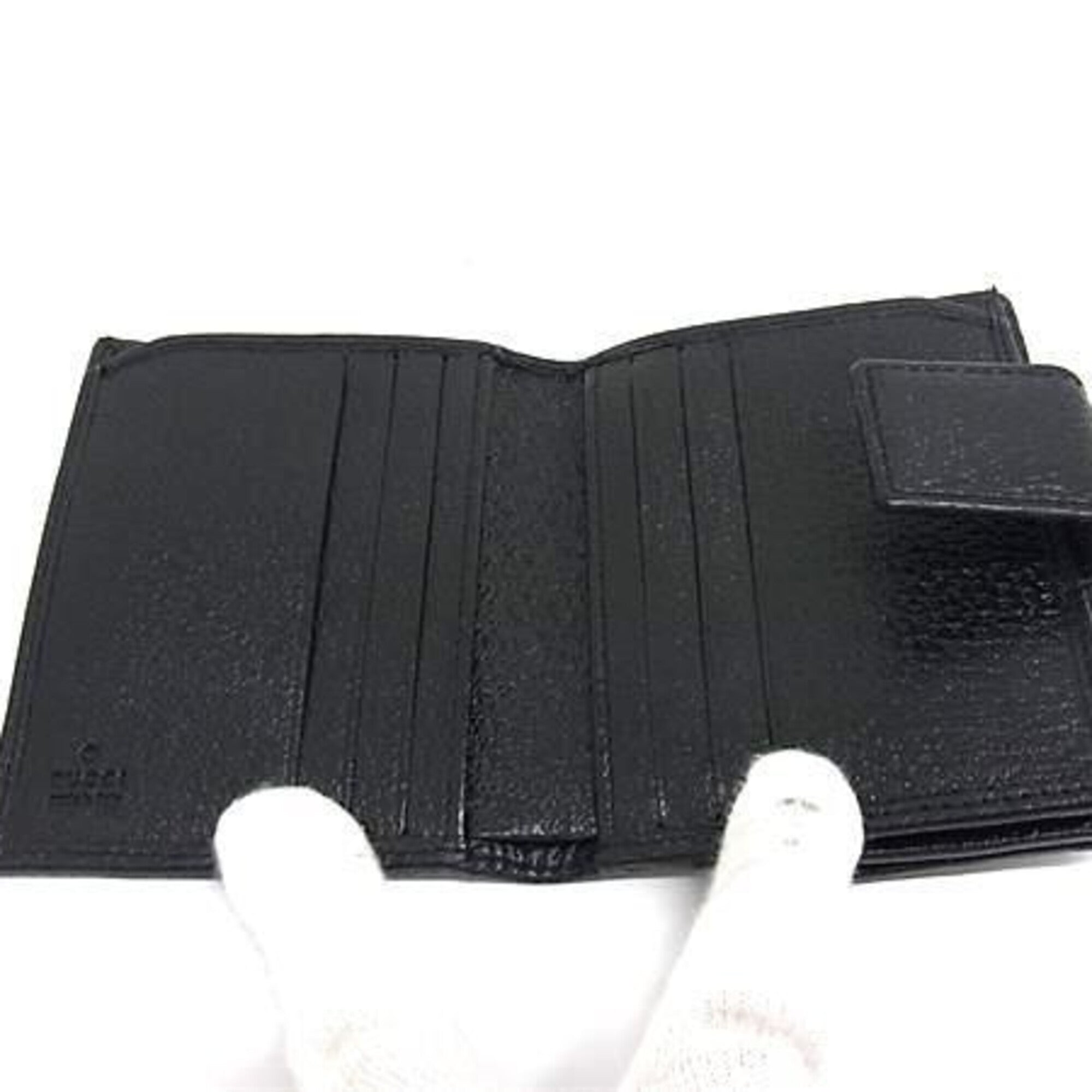 Gucci Black Canvas Leather Wallet (Bi-Fold) (Pre-Owned)
