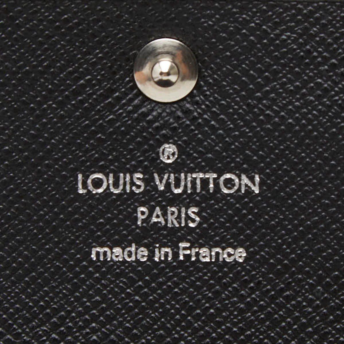 Louis Vuitton Ardoise Black Leather Coin Purse/Coin Case (Pre-Owned)