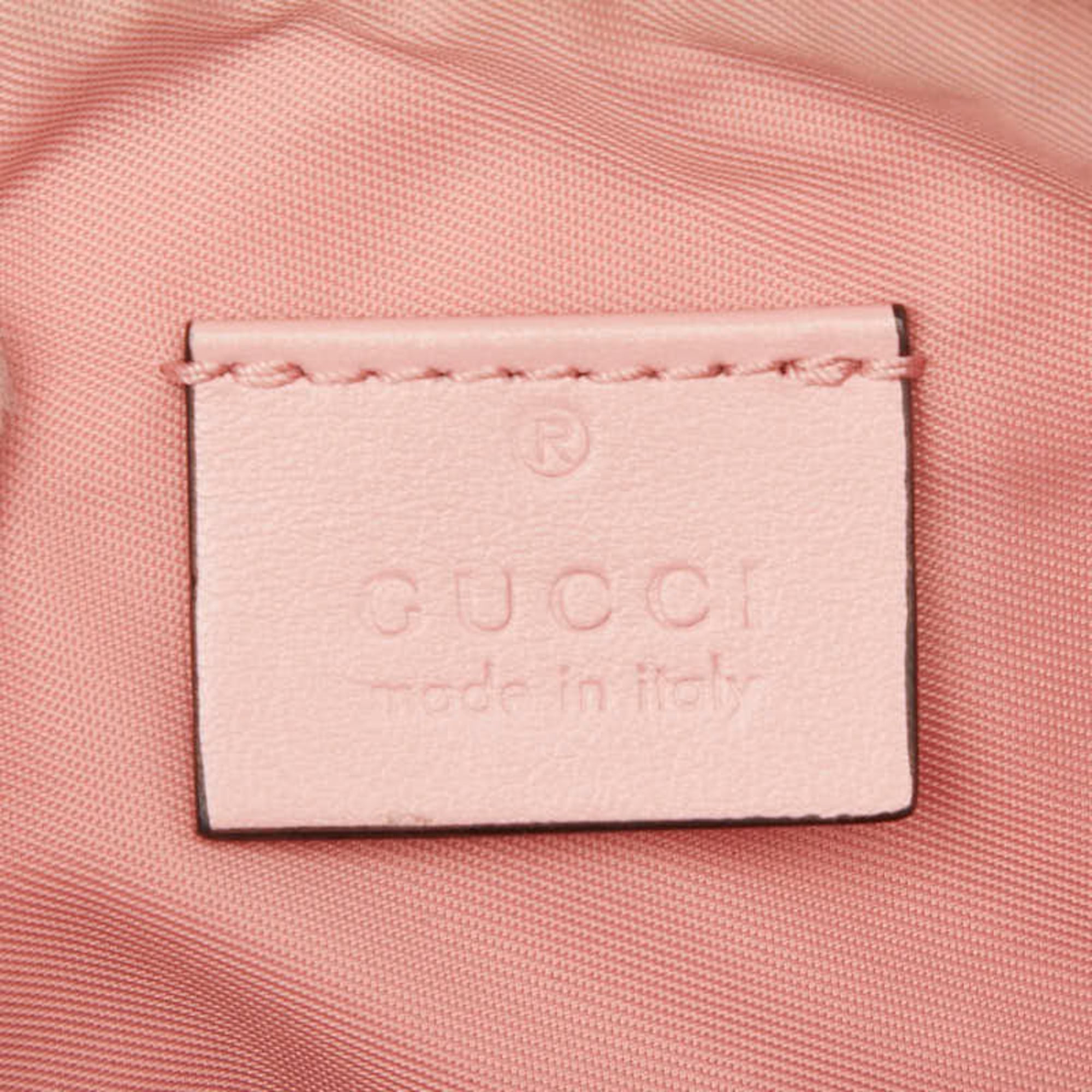 Gucci Pink Leather Handbag Pouch (Pre-Owned)