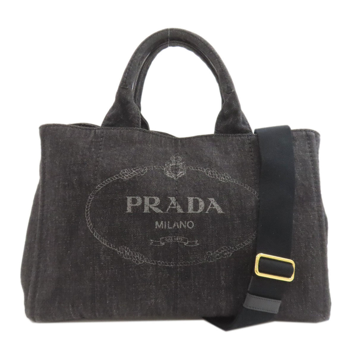 Prada Black Denim Handbag (Pre-Owned)