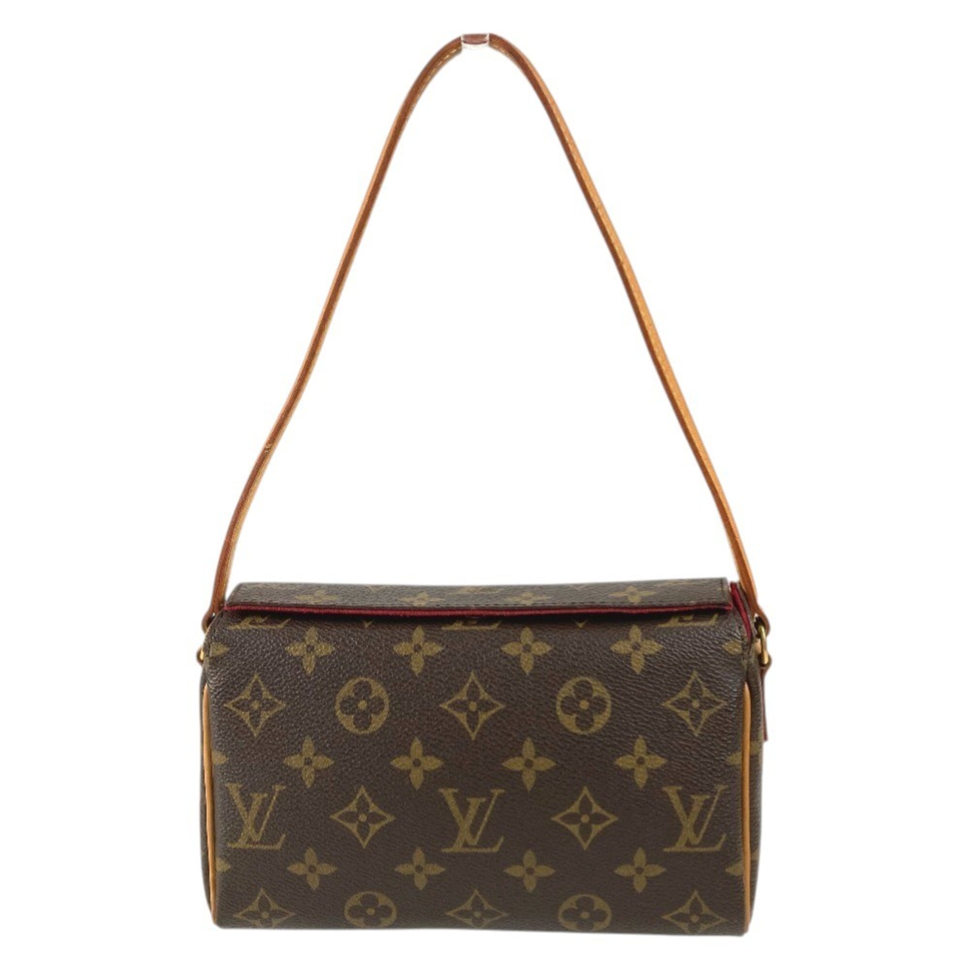 Louis Vuitton Brown Monogram Canvas Handbag Pouch Shoulder Bag (Pre-Owned)