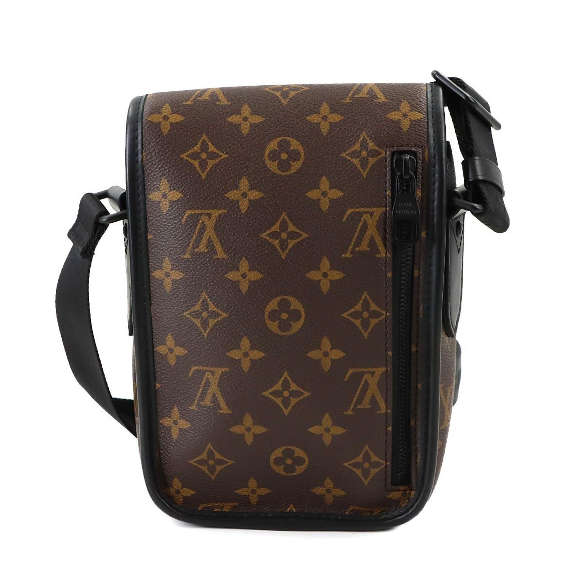 Louis Vuitton Black Brown Monogram Macassar Monogram Canvas Handbag Messenger Bag Shoulder Bag (Pre-Owned)