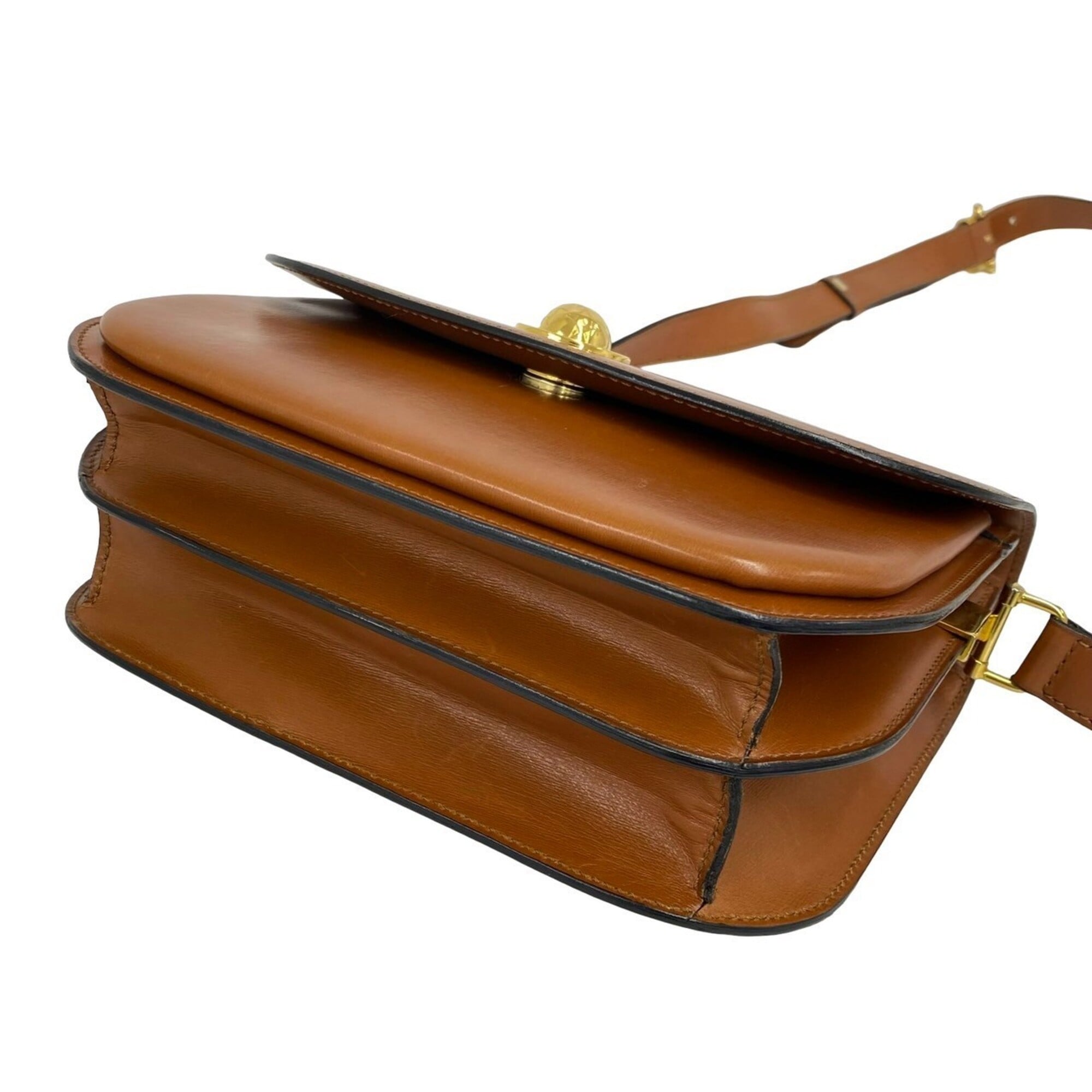 Celine Brown Leather Pochette Shoulder Bag (Pre-Owned)