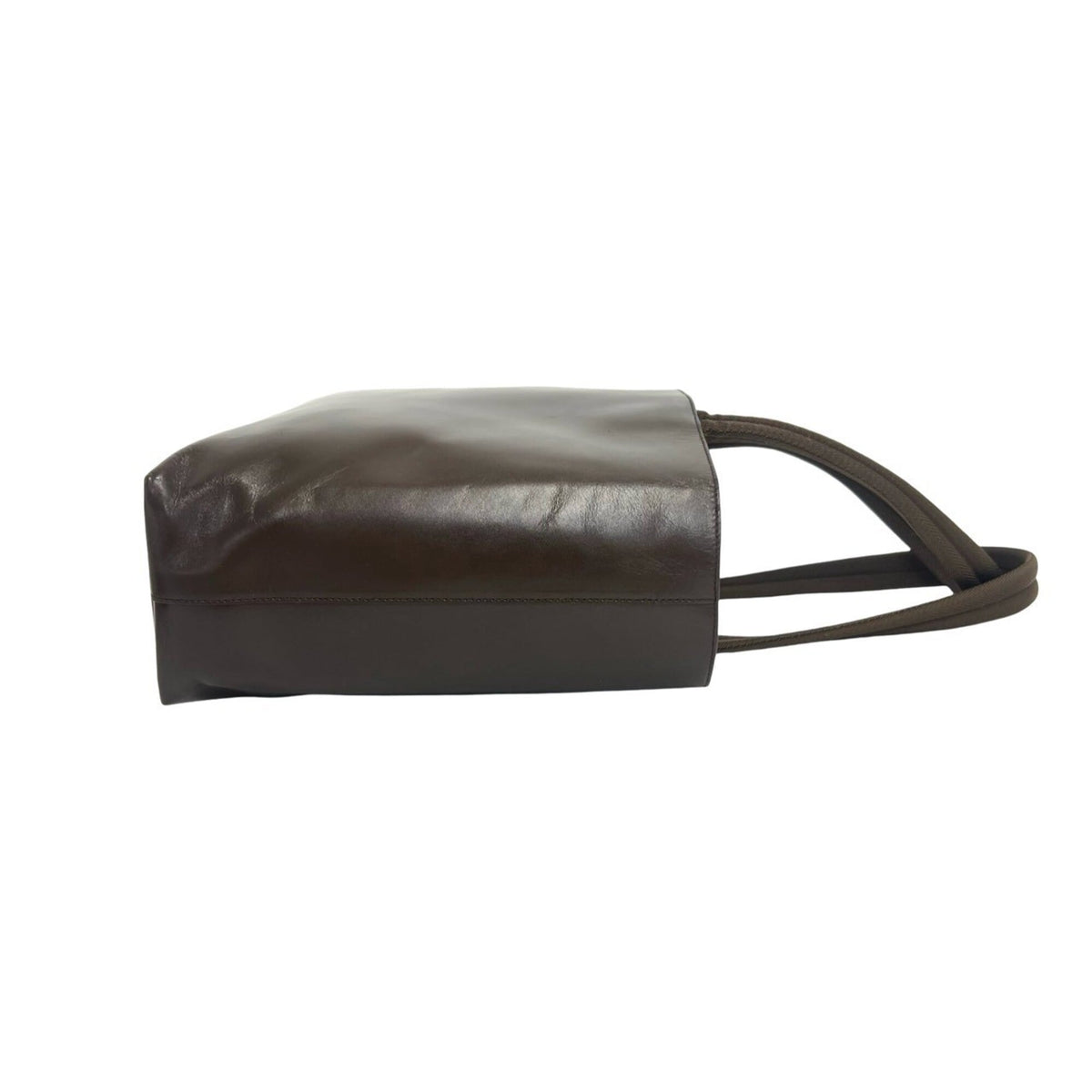 Prada Brown Leather Handbag Shoulder Bag Tote Bag (Pre-Owned)