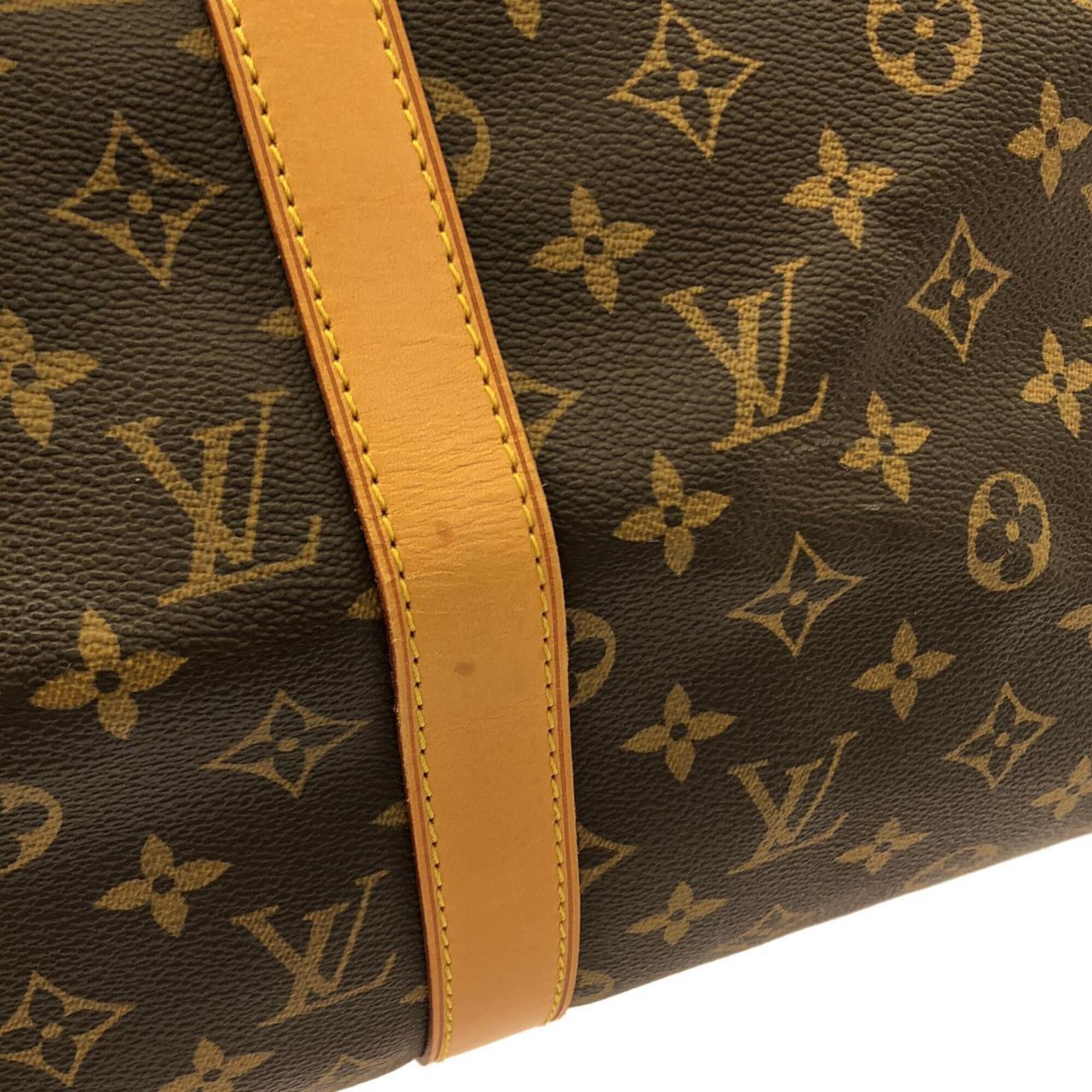 Louis Vuitton Monogram Marron Coated Canvas Boston Bag (Pre-Owned)