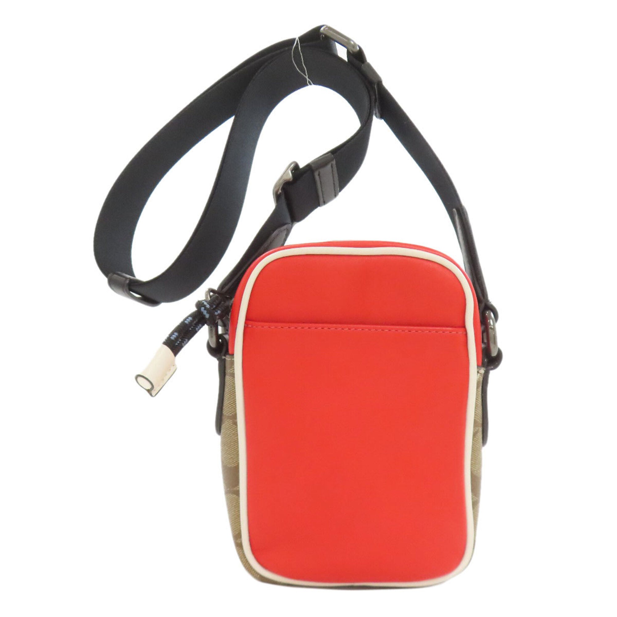 Coach Red Color Leather Shoulder Bag (Pre-Owned)