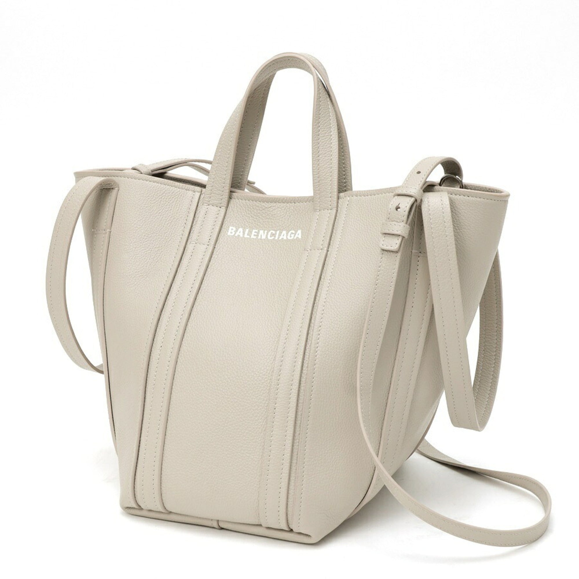 Balenciaga Grayish Leather Tote Bag (Pre-Owned)