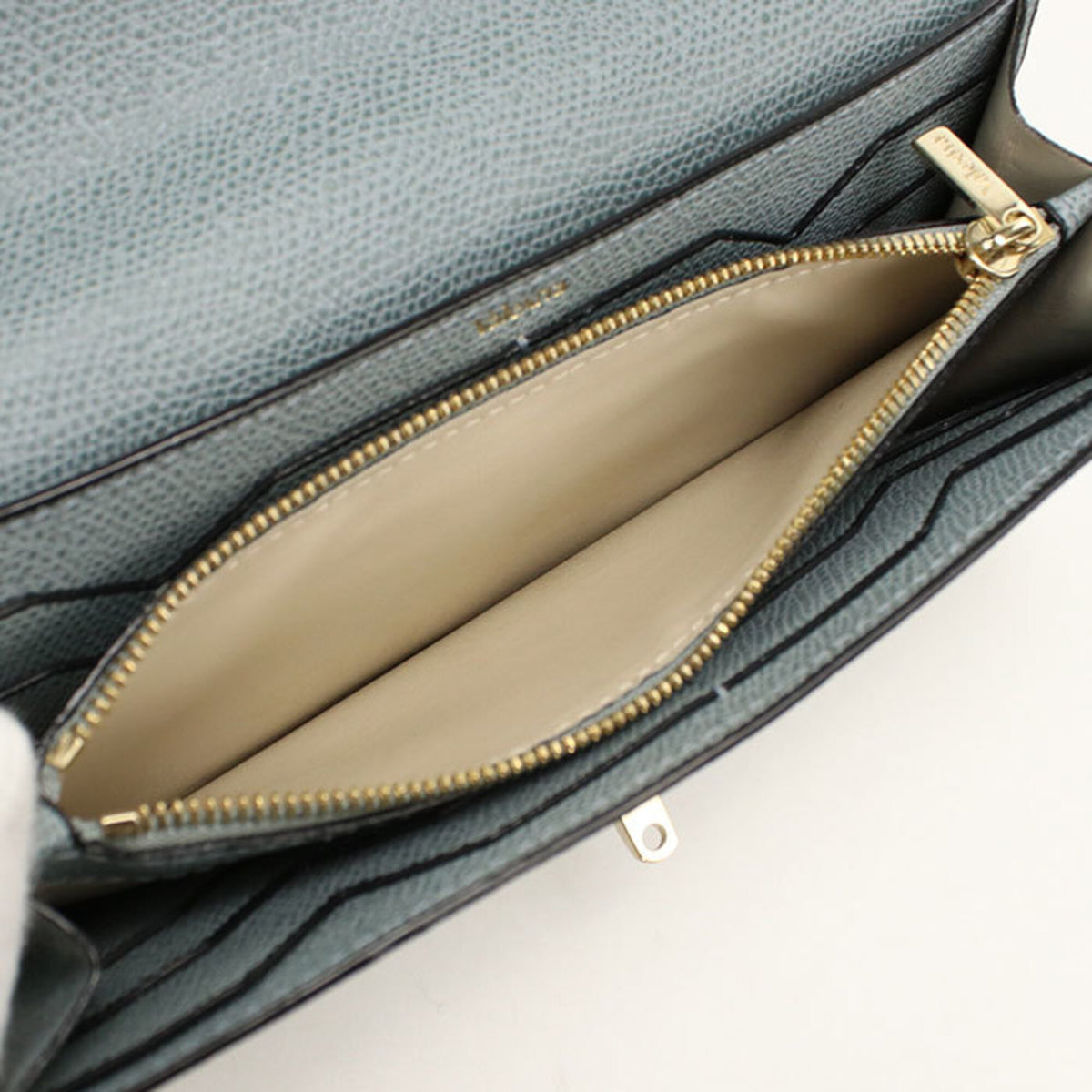 Valextra Gray Long Wallet (Bi-Fold) (Pre-Owned)