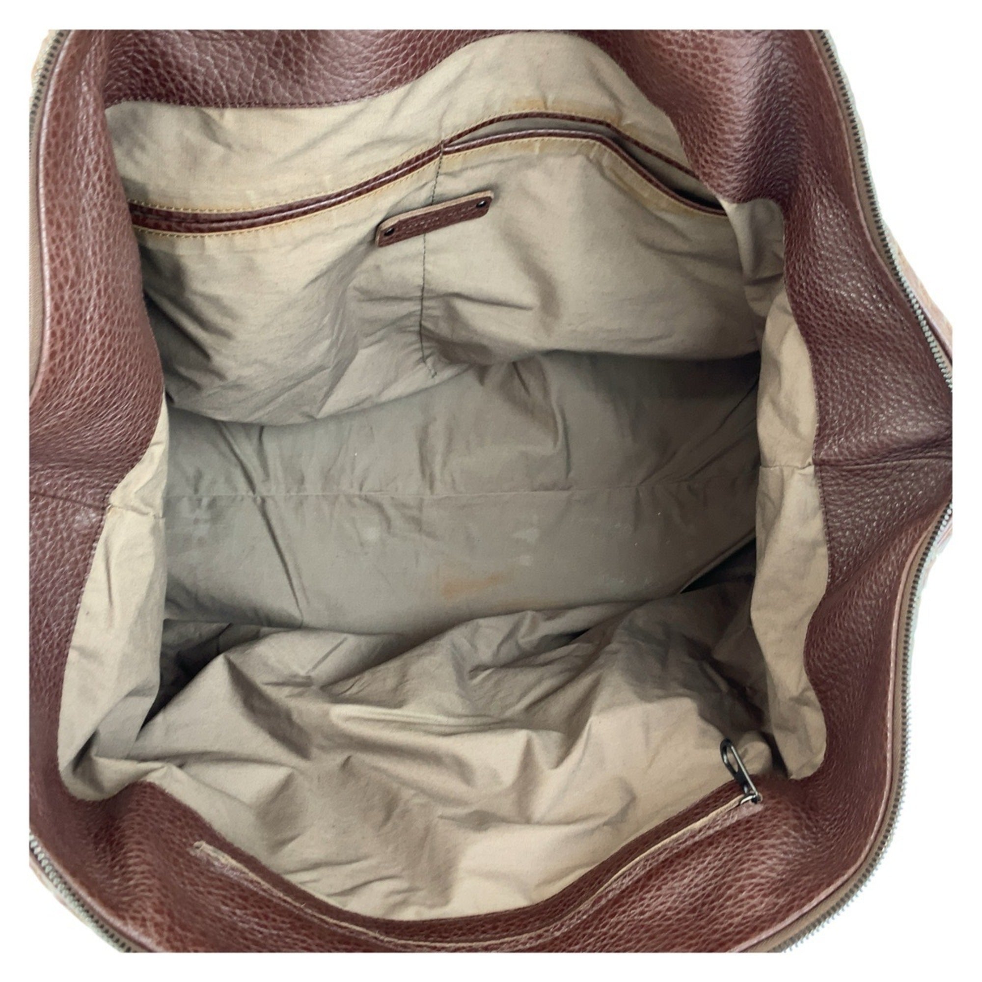 Bottega Veneta Brown Leather Handbag Tote Bag (Pre-Owned)