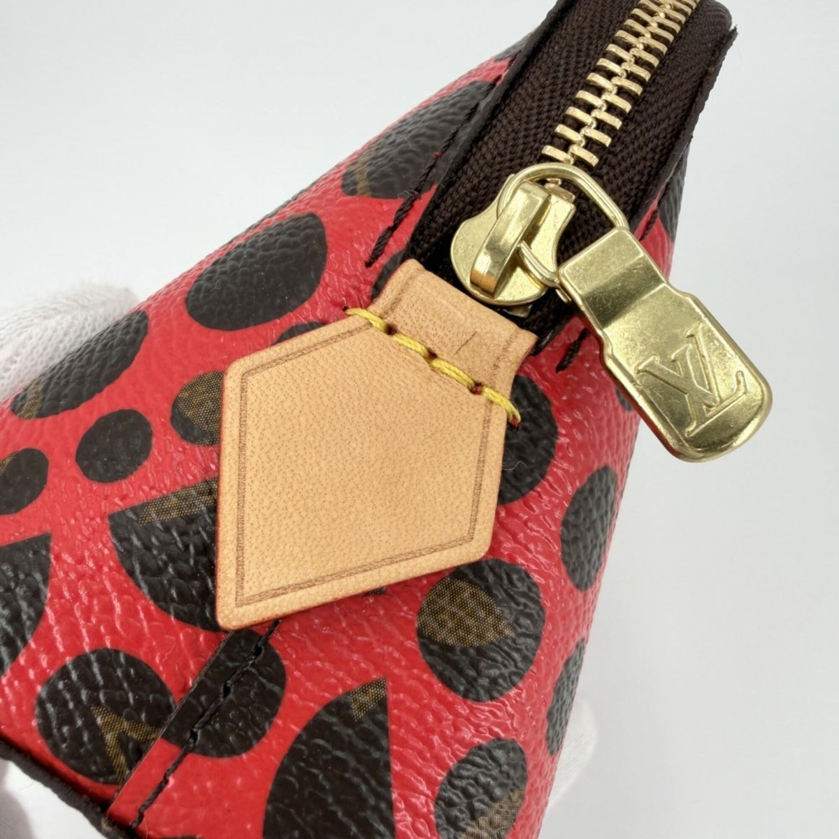 Louis Vuitton Brown Red Color Monogram Pochette Pouch (Pre-Owned)