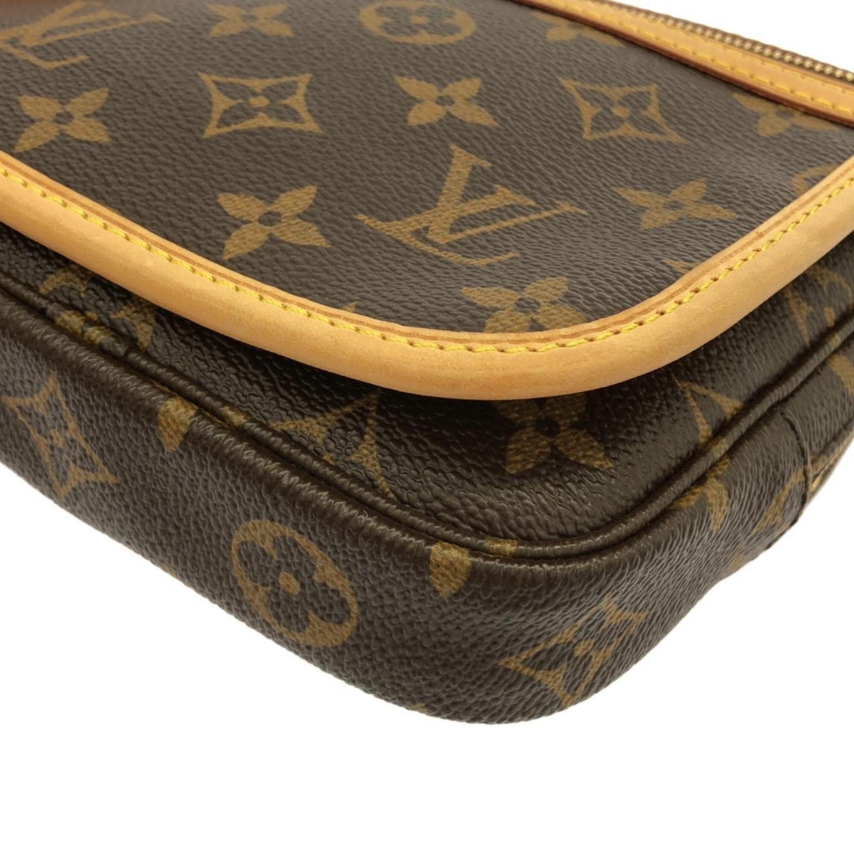 Louis Vuitton Marron Monogram Coated Canvas Shoulder Bag (Pre-Owned)