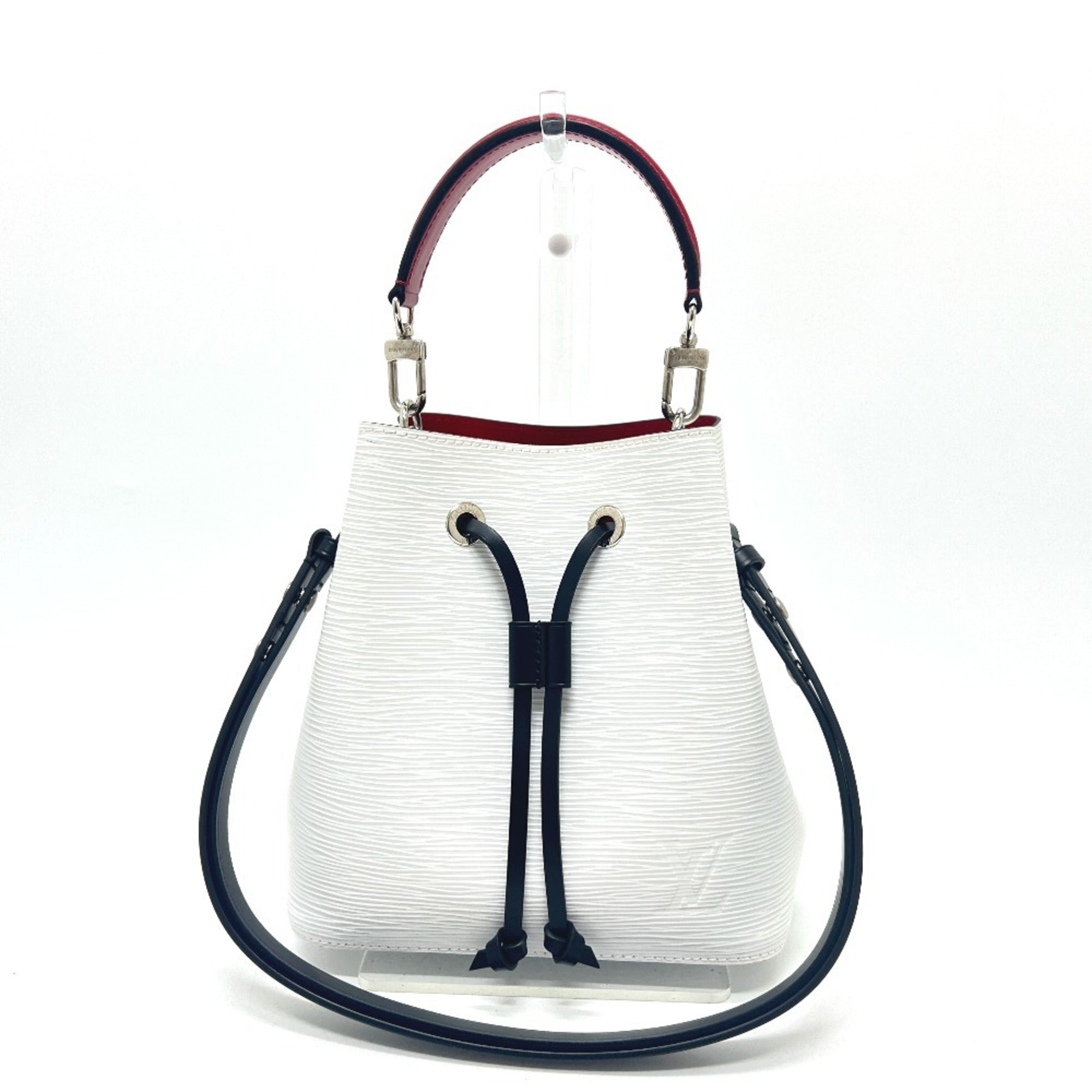 Louis Vuitton Black Red Color Tricolor White Epi Leather Shoulder Bag (Pre-Owned)