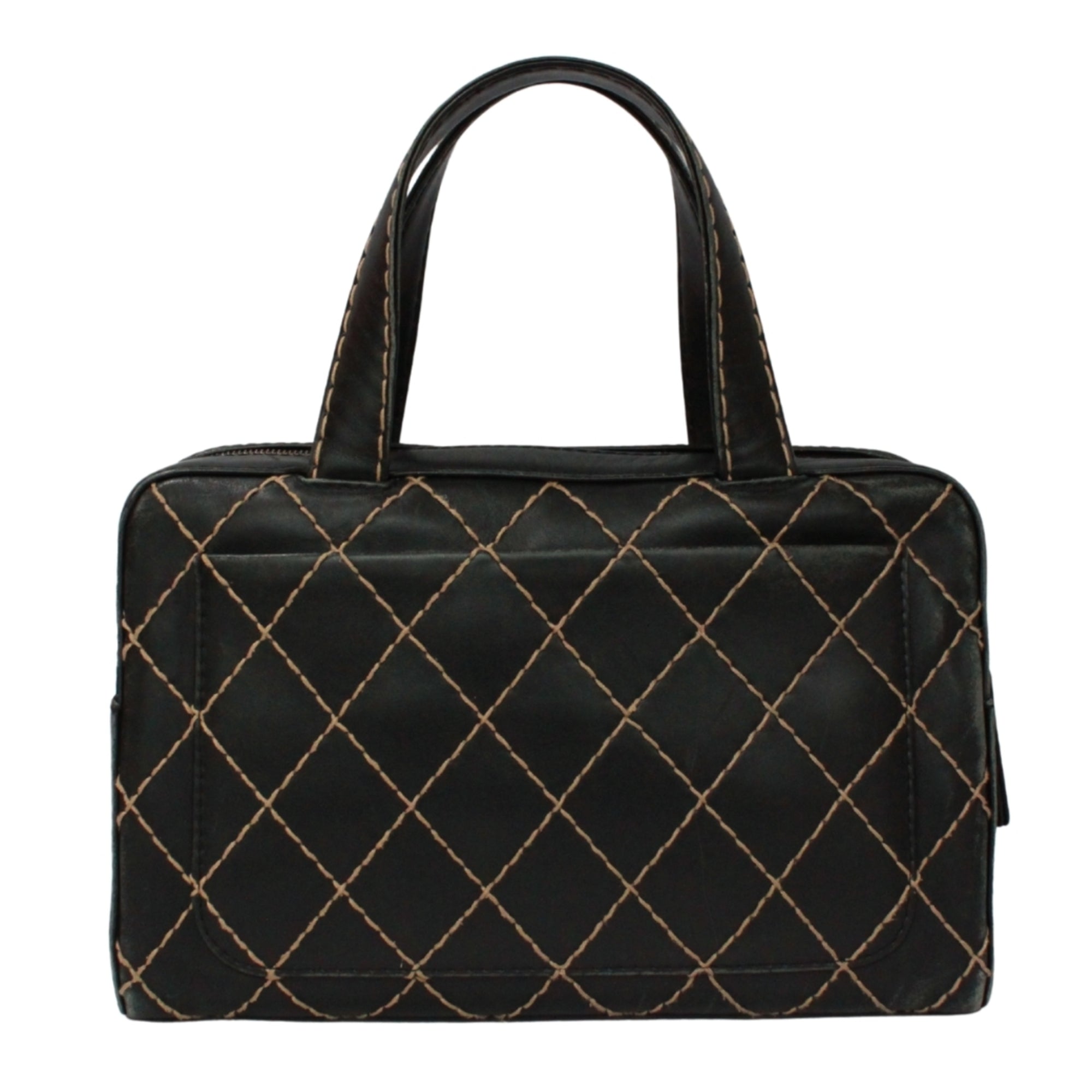 Chanel Black Leather Handbag (Pre-Owned)