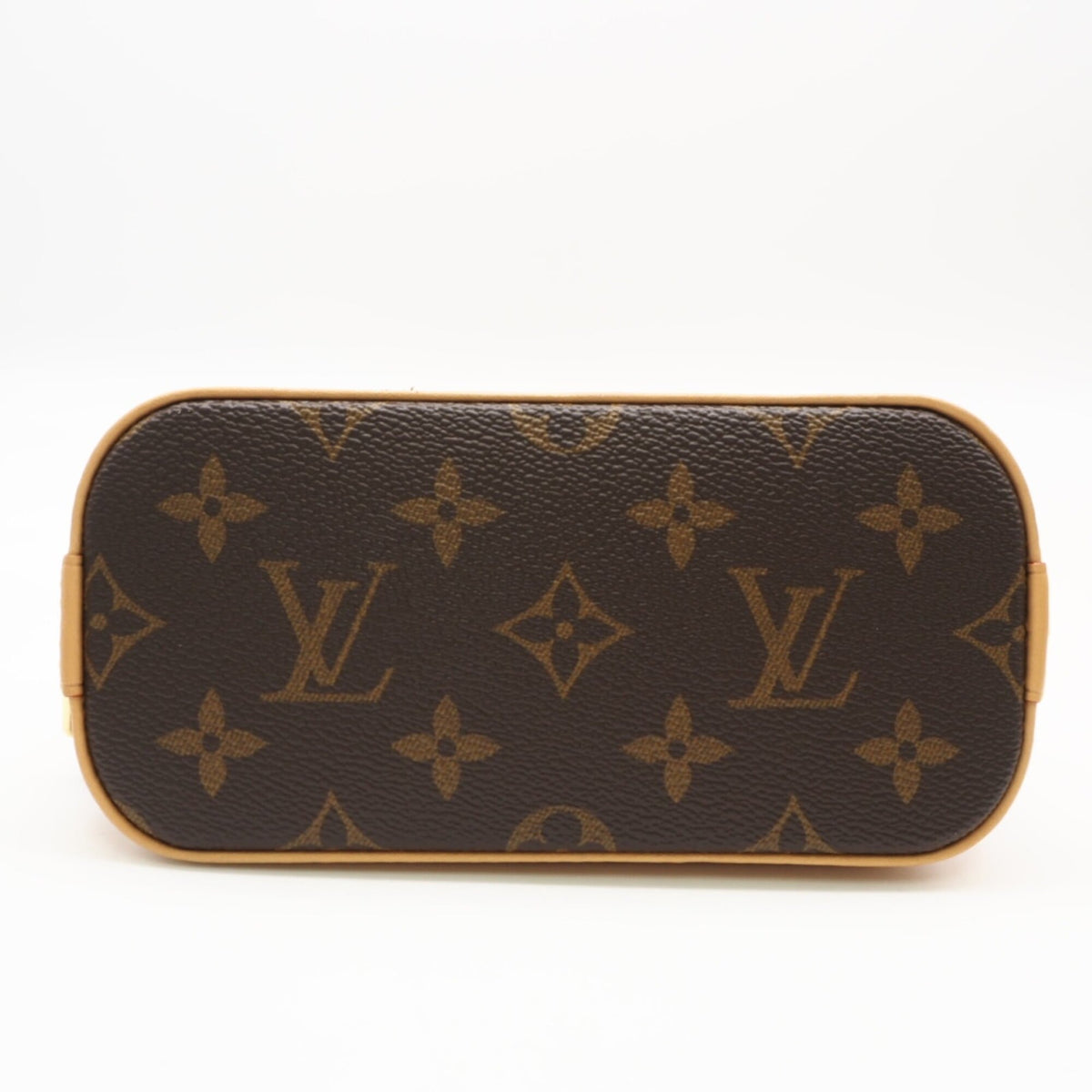 Louis Vuitton Monogram Beige Brown Coated Canvas Leather Shoulder Bag (Pre-Owned)