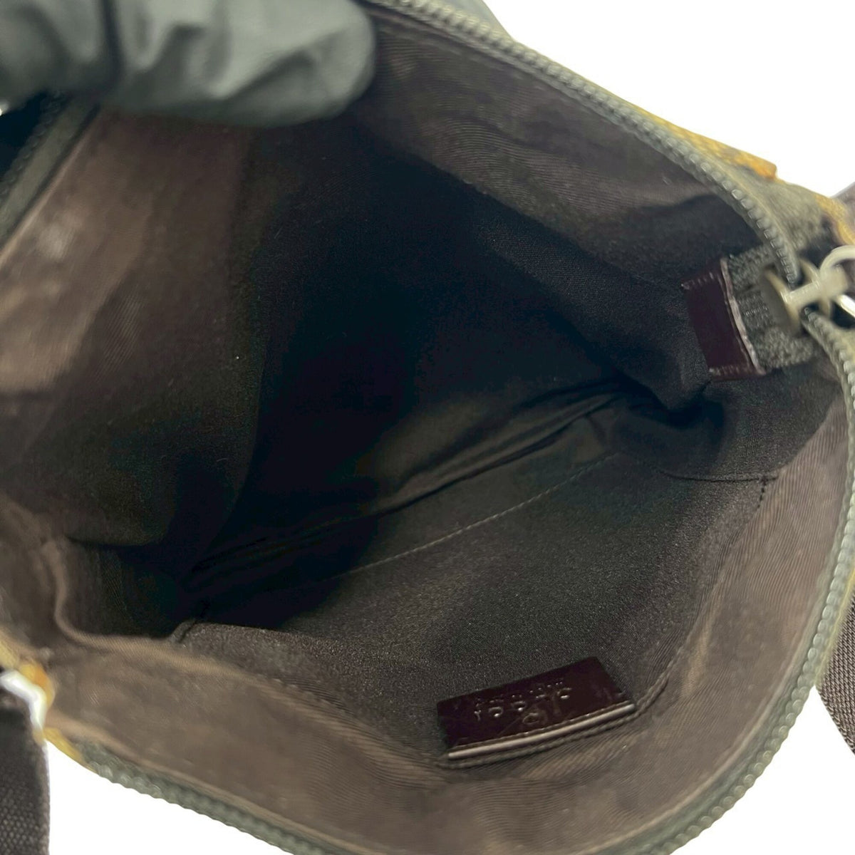 Gucci Brown Canvas Leather Pochette Shoulder Bag (Pre-Owned)
