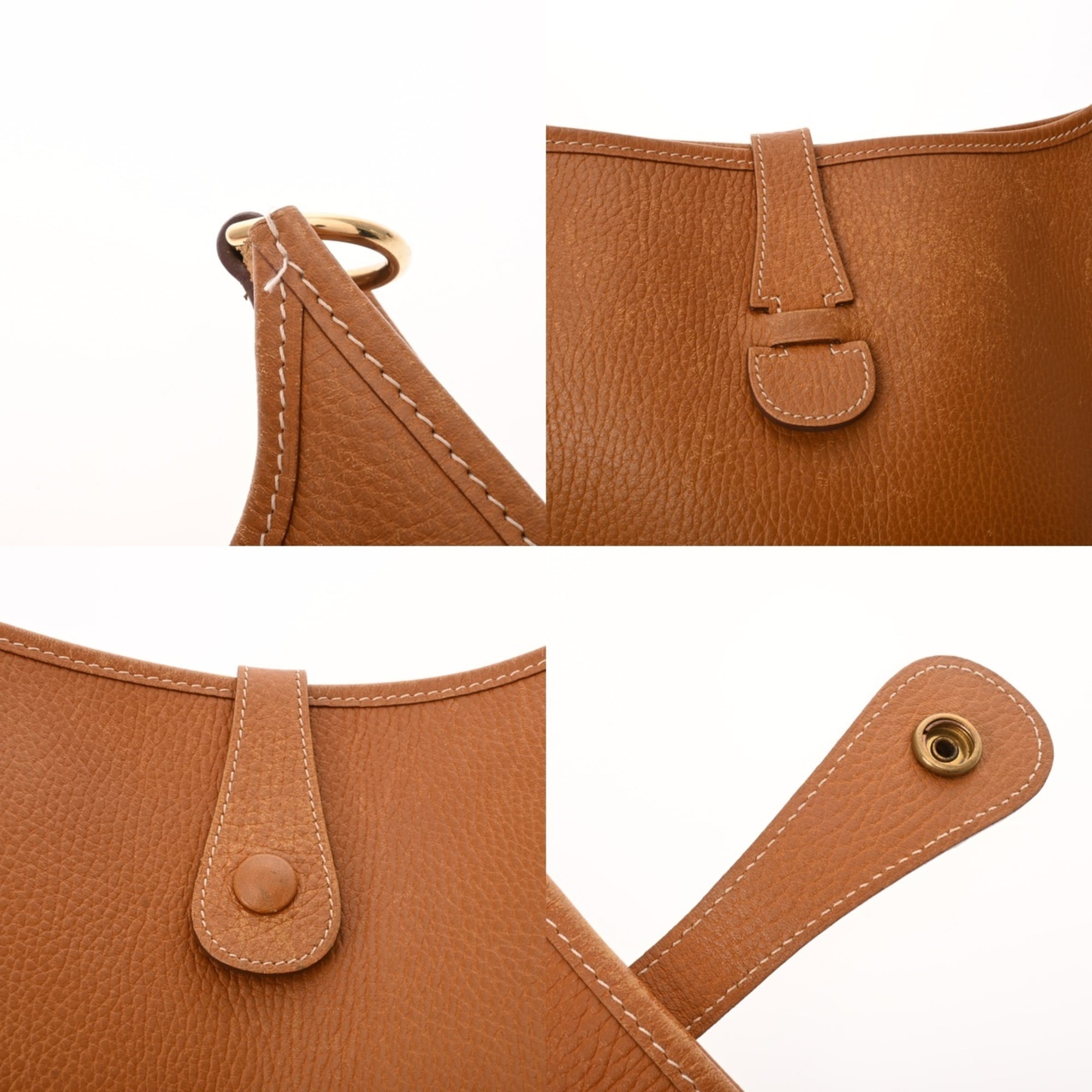 Hermes Evelyne Natural Ardennes Leather Shoulder Bag (Pre-Owned)