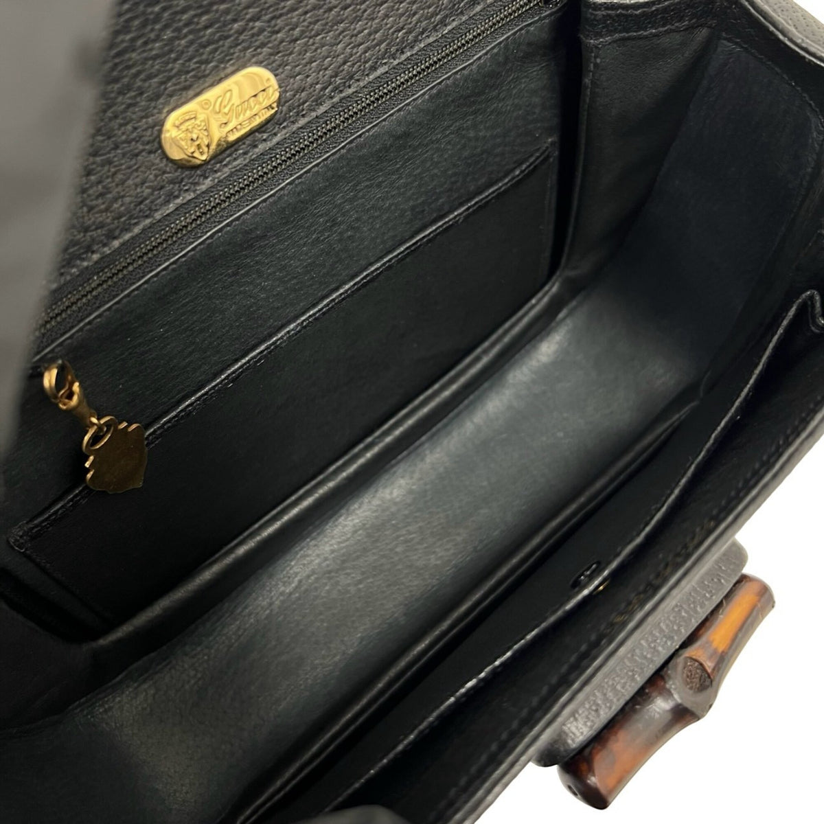 Gucci Black Leather Handbag Tote Bag (Pre-Owned)