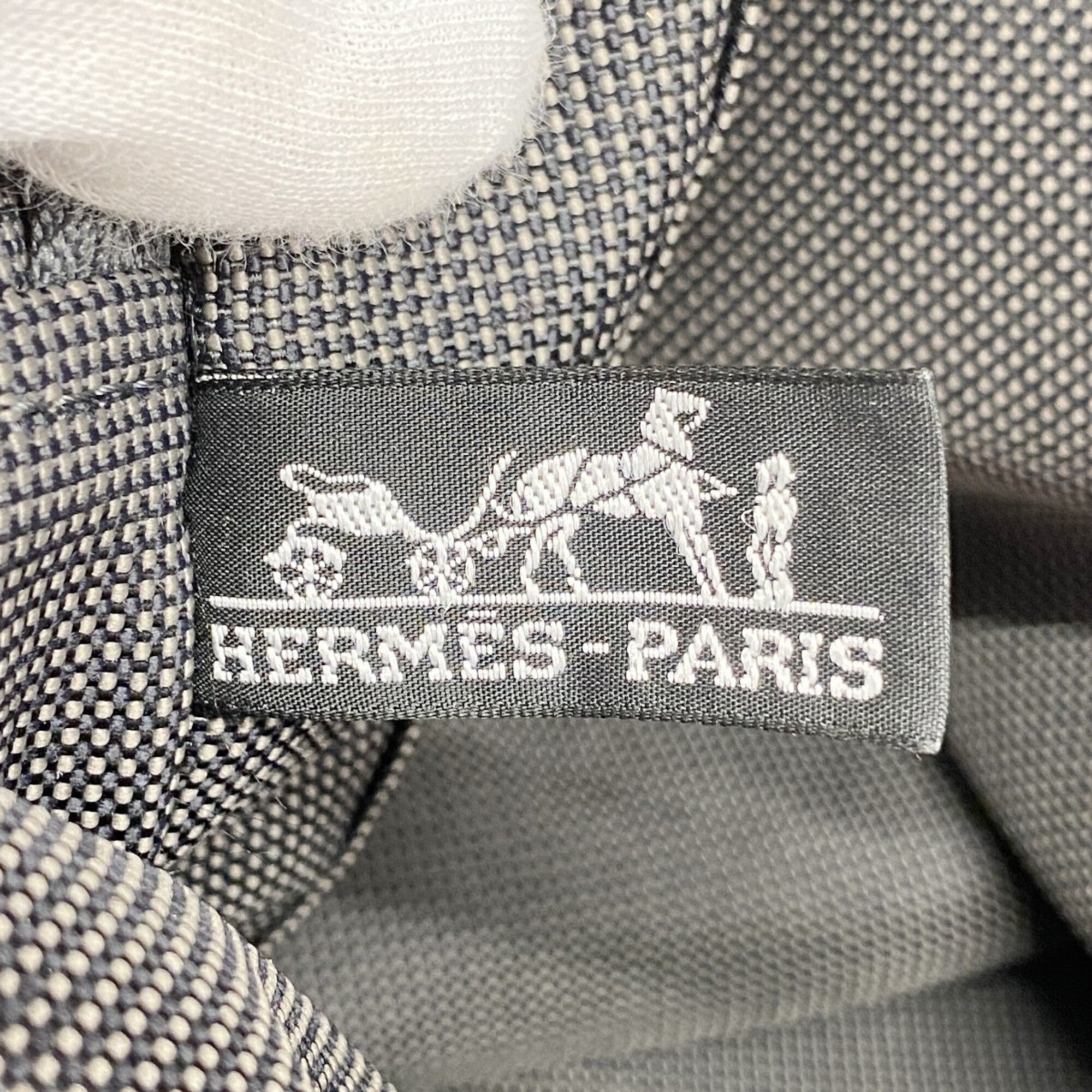 Hermes Gray Canvas Tote Bag (Pre-Owned)
