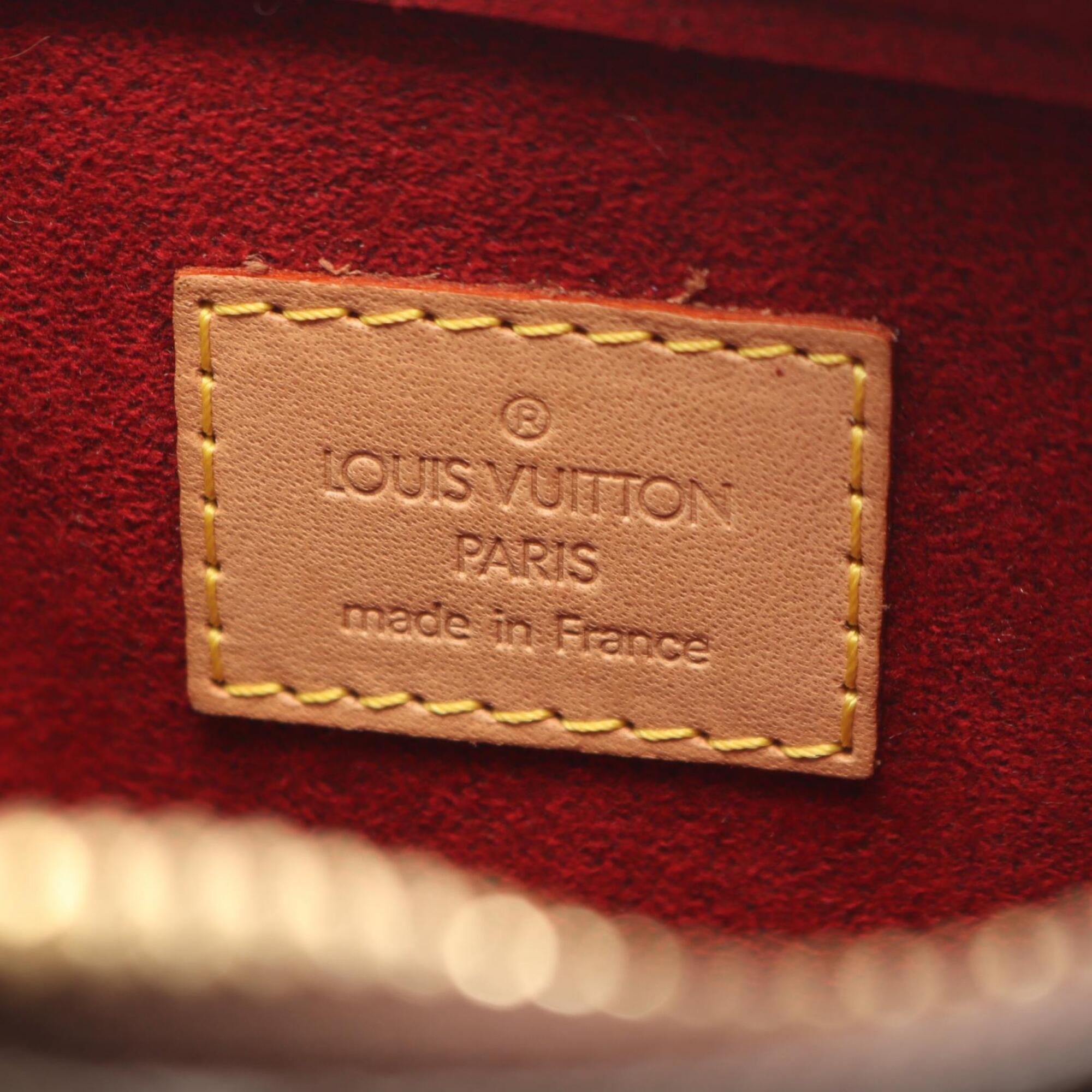 Louis Vuitton Brown Coated Canvas Leather Handbag Shoulder Bag (Pre-Owned)