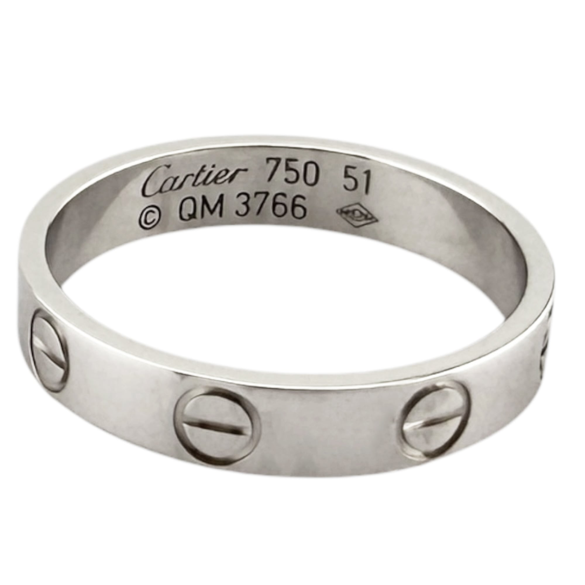 Cartier White Gold White Gold (18K) Band Ring (Pre-Owned)