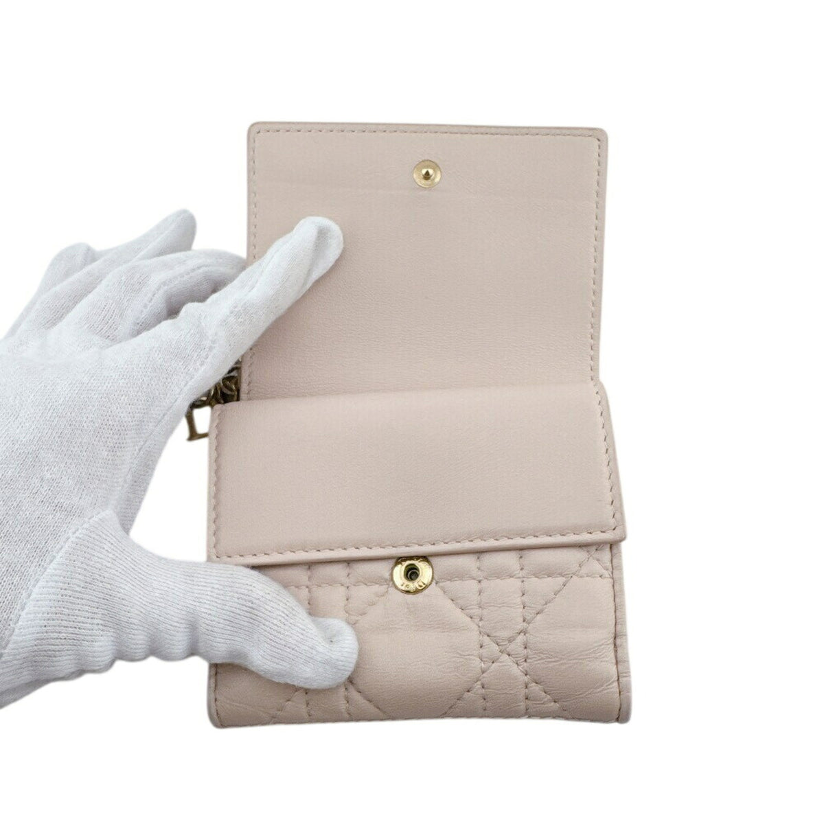 Christian Dior Pink Leather Wallet (Tri-Fold) (Pre-Owned)