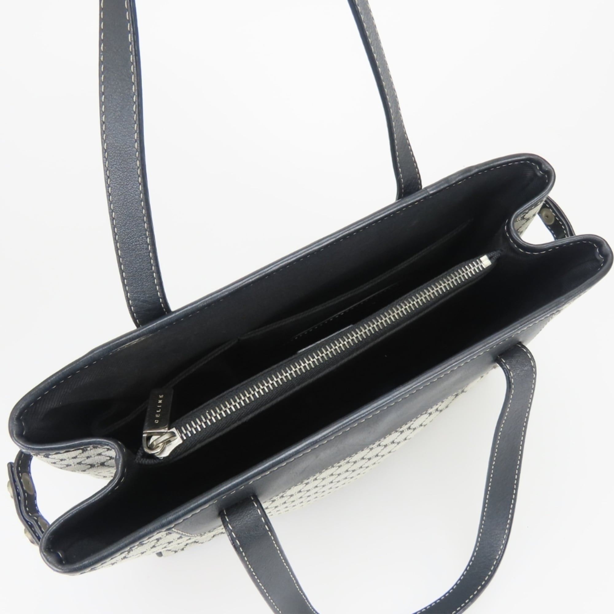 Celine Macadam Black Gray Tote Bag (Pre-Owned)