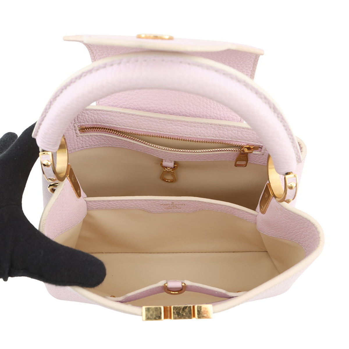 Louis Vuitton White Leather Handbag (Pre-Owned)