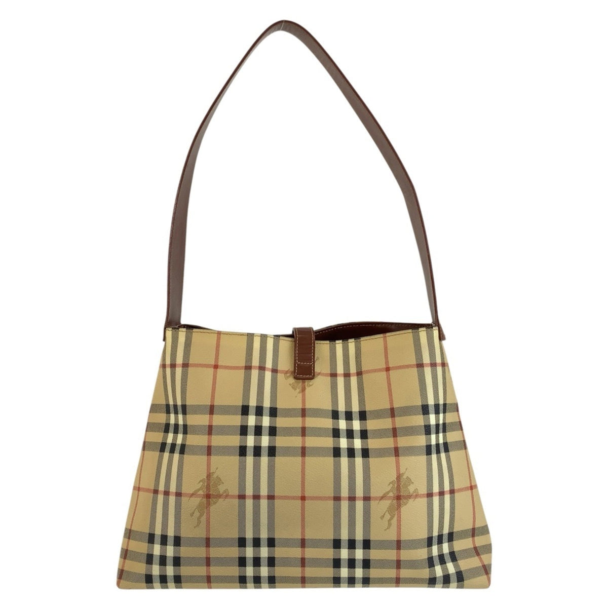 Burberry Beige Brown Pvc Shoulder Bag (Pre-Owned)