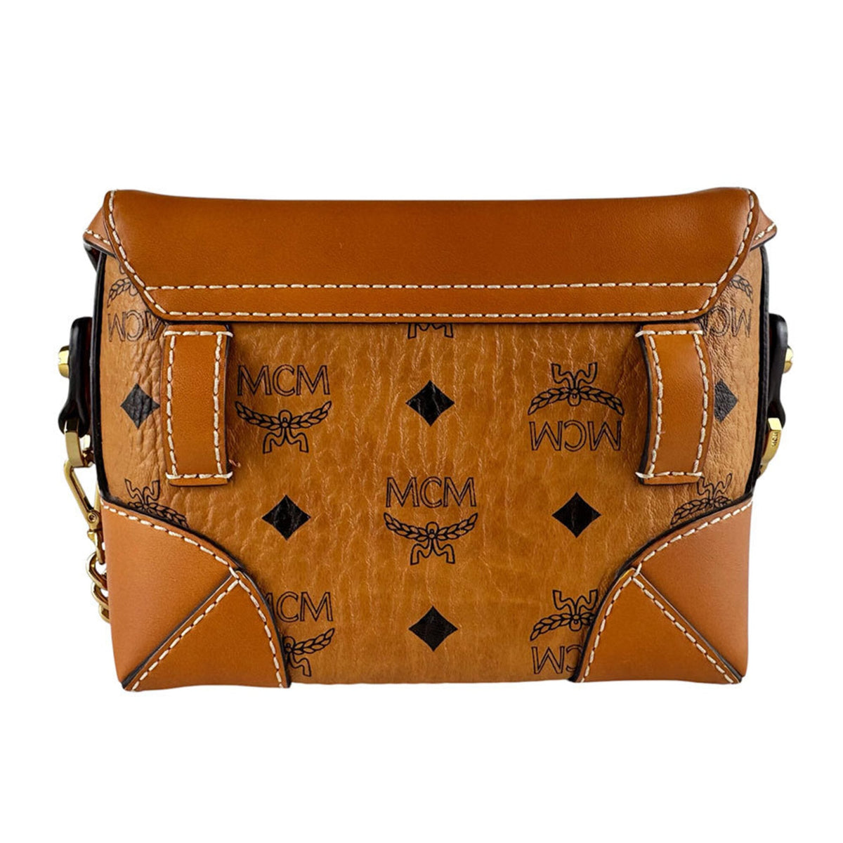 Mcm Brown Leather Shoulder Bag (Pre-Owned)