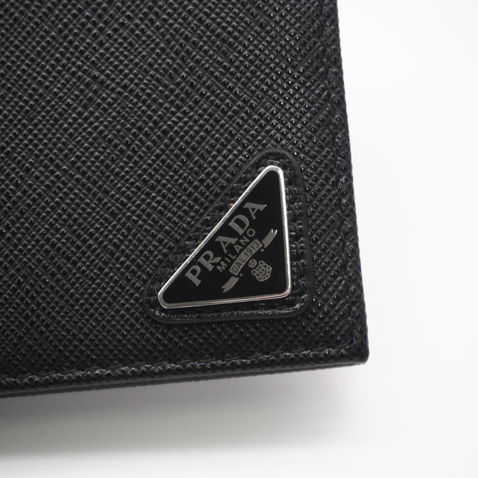 Prada Saffiano Black Saffiano Money Clip (Pre-Owned)