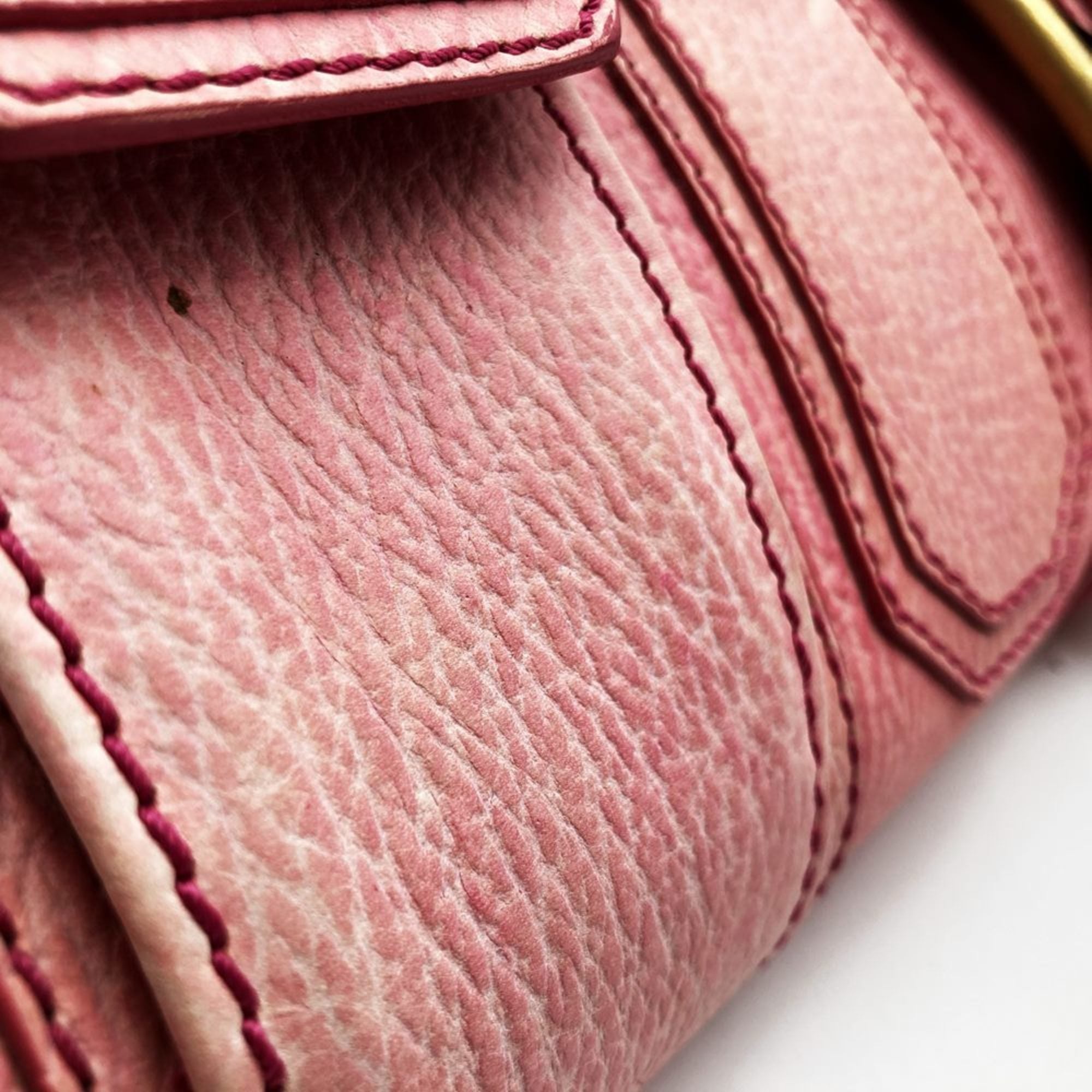 Celine Pink Leather Handbag Tote Bag (Pre-Owned)